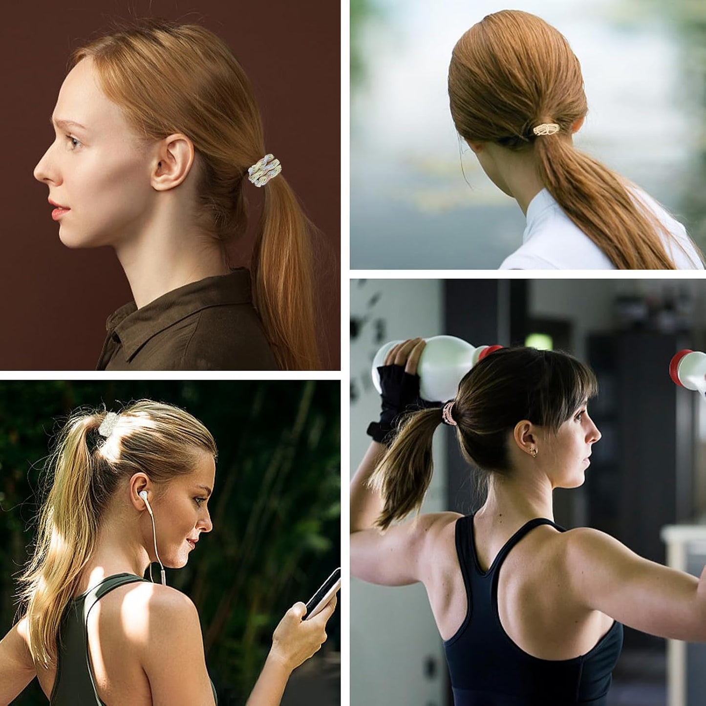 Hair Tie Bracelet, 10 Pcs Boho Hair Ties For Girls and Women, Elastic Hair Ties, Hair Bands For Ponytails, Ponytail Holder For Daily Life, Sport, Cooking, Working (Set 13)