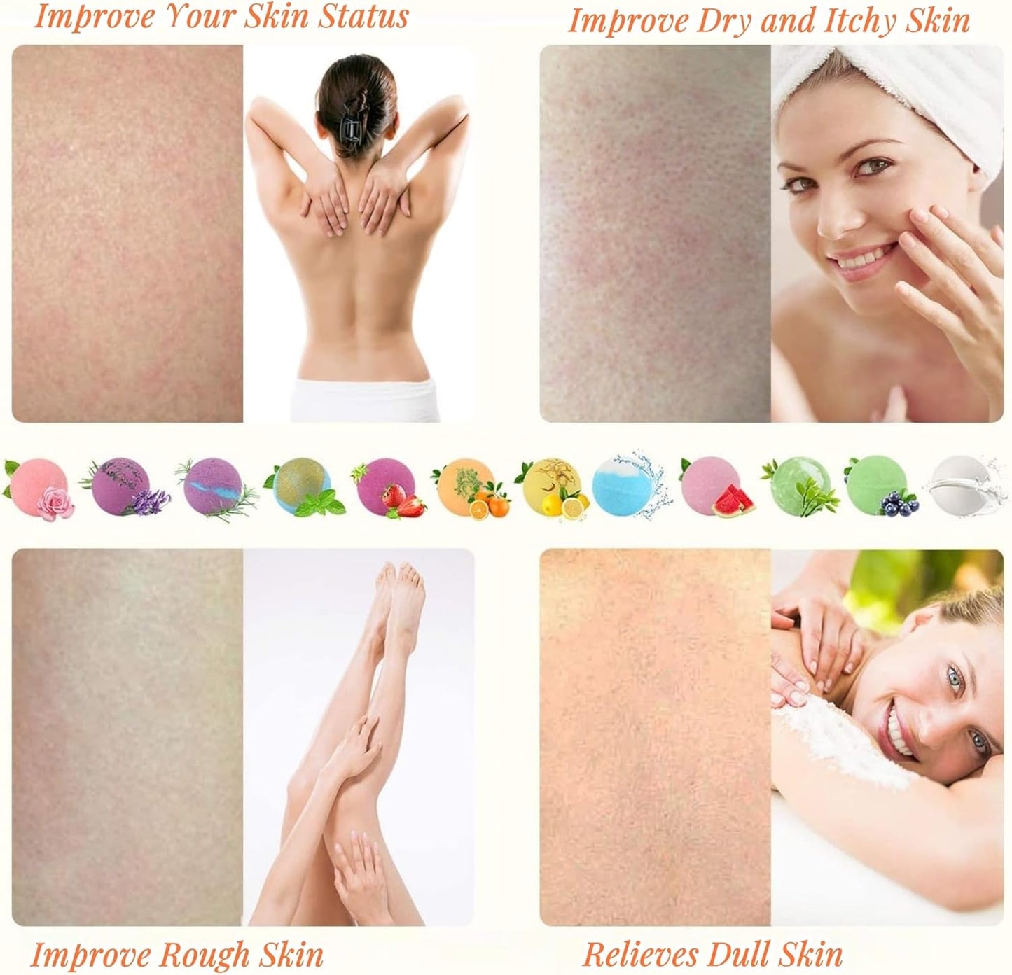 Bath Bombs Gift Set 12 PCS 2.8oz Organic Natural Essential Oils, Relax and Moisturize Skin, Luxury Spa Bomb Gifts for Girl, Mom, Kids, Wife, Birthday, Valentine's Day, Anniversary