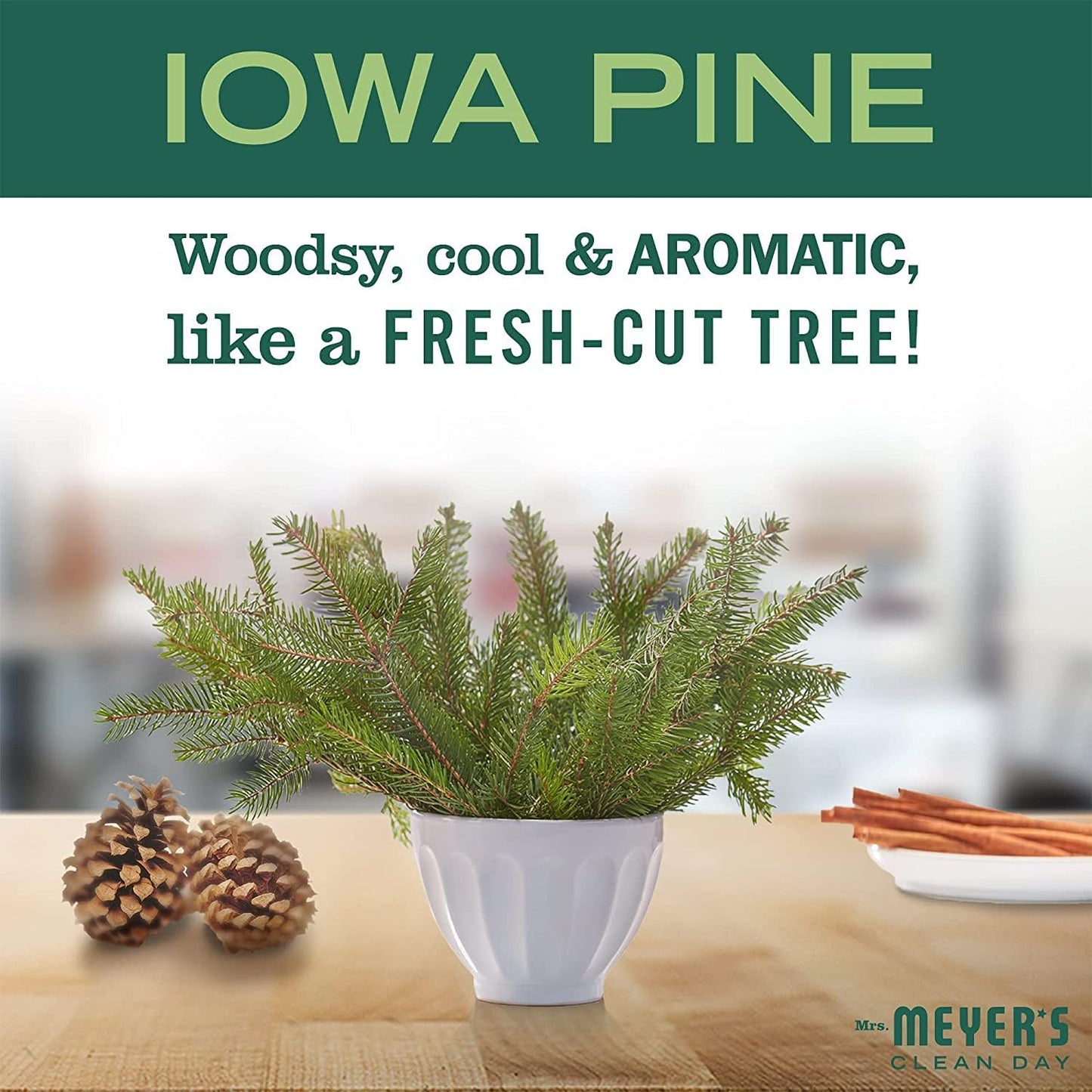 Mrs. Meyer's Clean Day Room Freshener, Iowa Pine (8 Fl Oz (Pack of 6))