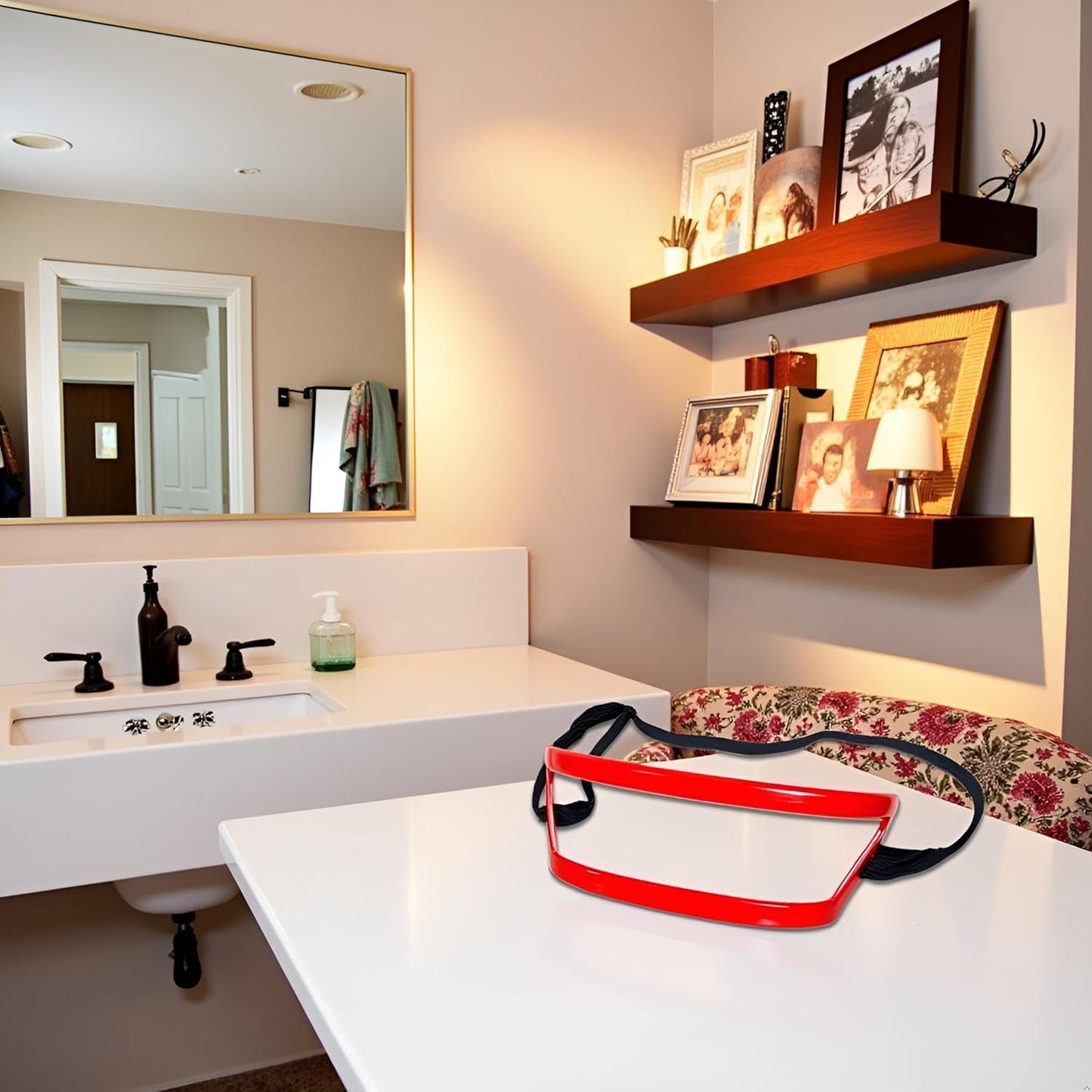 Red Neck Hair Template Neck Hair Template Precise Position Hands-Free Plastic Guide Neckline Shaving for Family Neckline Shaving Neckline Shaving Cutting Tools