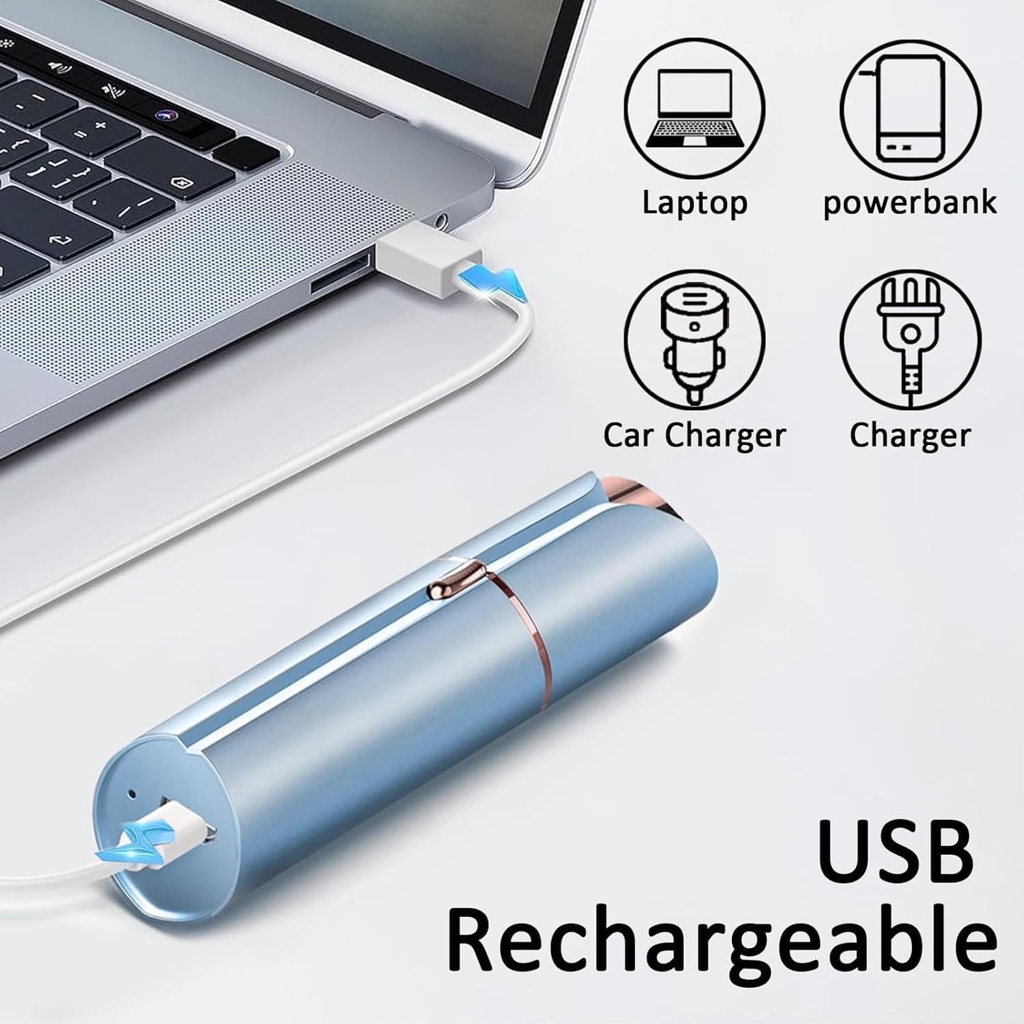 Facial Hair Removal for Women, Electric Face Razors for Woman, Rechargeable Women Mustache Remover with 3 Replacement Heads