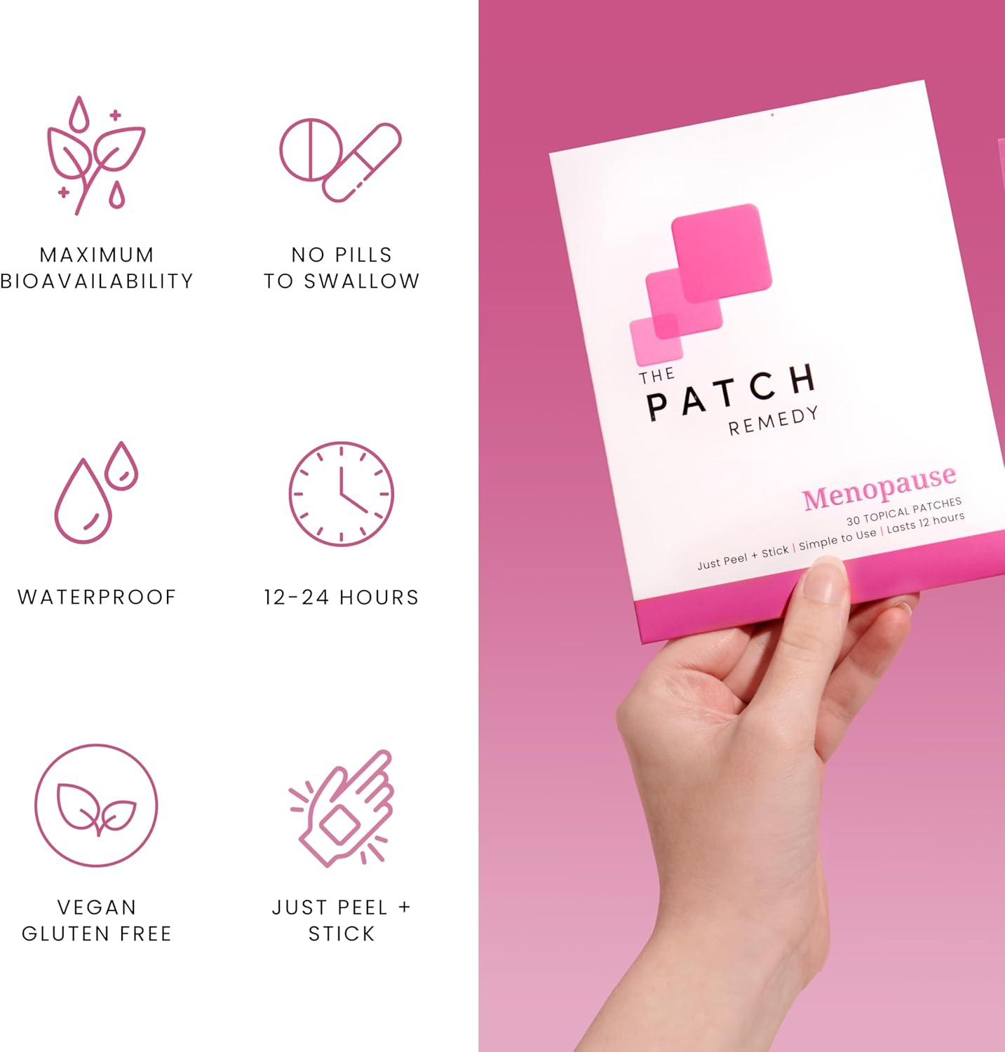 Menopause Patch | Black Cohosh, Damiana, Valerian, Ginger | 30 Patches