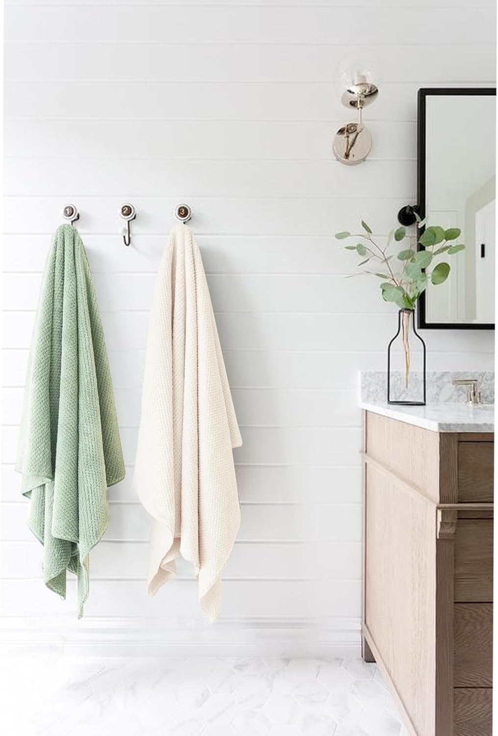 2 Packs Large Microfiber Hair Towels for Women, Super Absorbent & Quick Dry Hair Towel Wrap for Curly Hair Long & Short Hair- Anti-Frizz Hair Turbans for Wet Hair - 27.5''*39.4''