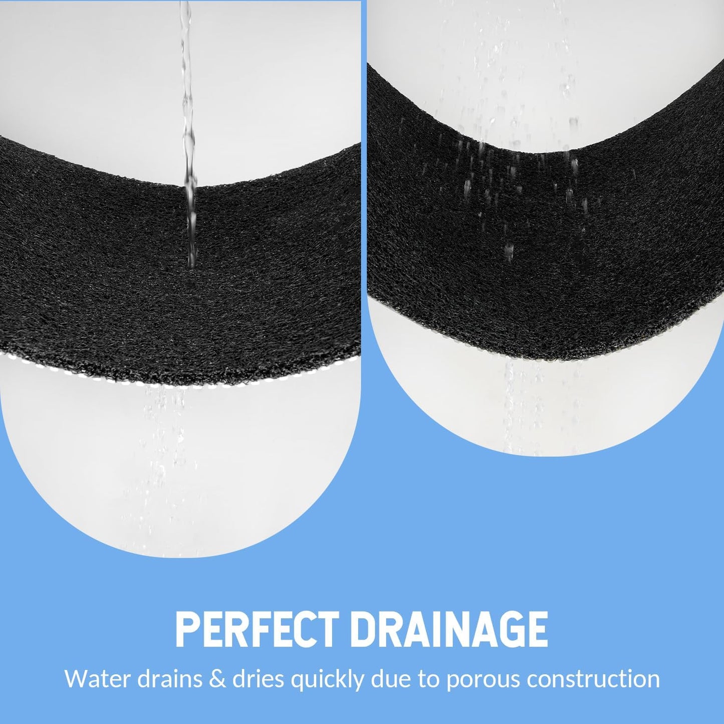 Non-Slip Bathtub Mat, Anti Slip Shower Mat, Fast Drying Bathtub Mats, Foot Scrubber Mat, Anti Slip Mat for Tub, Floor, Bathroom, Kitchen, Home, Hotel (Black 36"×24")