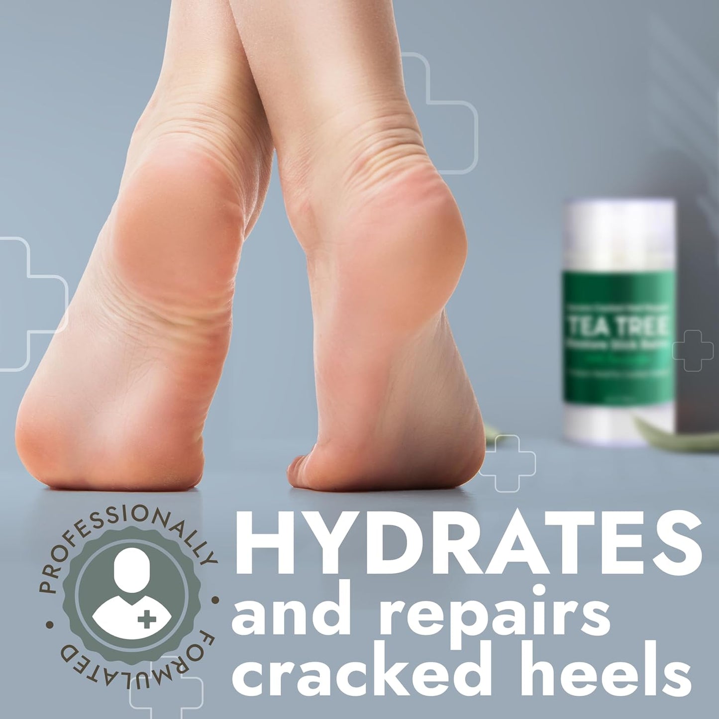 Foot Balm for Dry Cracked Feet | Foot Balm Stick for Dry Cracked Feet Tough Skin on The Heels and Intensely Moisturizing | No Mess Applicator | 2 Pack Stick