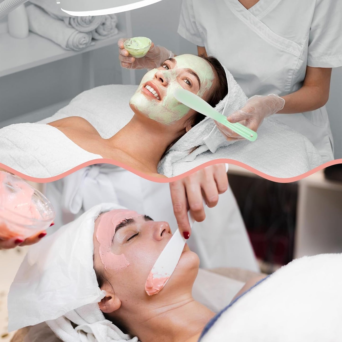 5 Pcs Large Plastic Cosmetic Spatula Large Makeup Scoops Mask Mixing Spoon Scoops Reusable Stick Applicator Beauty Spa Makeup Tools for DIY Cream Lotions Moisturizers