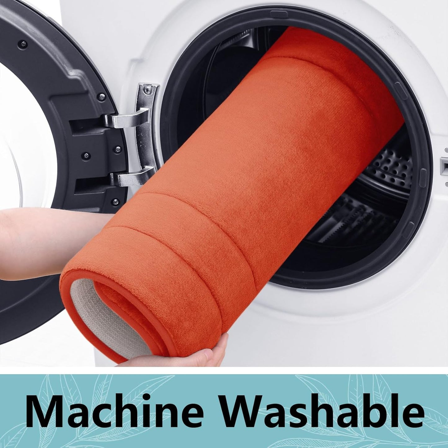 Arotive Memory Foam Bathroom Rug Mat 54x24, Ultra Soft and Absorbent Bath Mat, Machine Wash Dry, Comfortable Bath Rug Carpet for Bathroom Floor, Tub and Shower, Coral