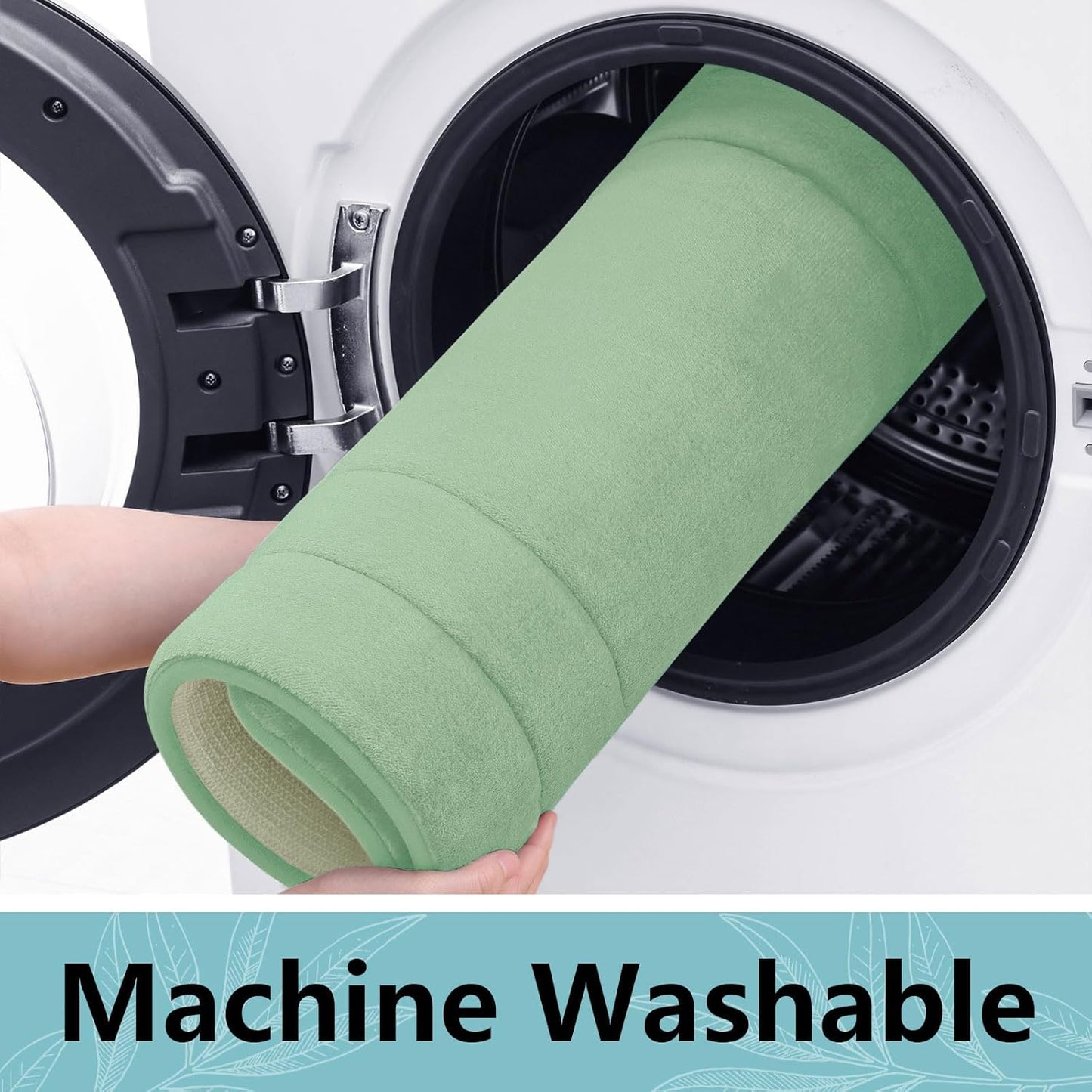 Arotive Memory Foam Bathroom Rug Mat 24x16, Ultra Soft and Absorbent Bath Mat, Machine Wash Dry, Comfortable Bath Rug Carpet for Bathroom Floor, Tub and Shower, Sage Green