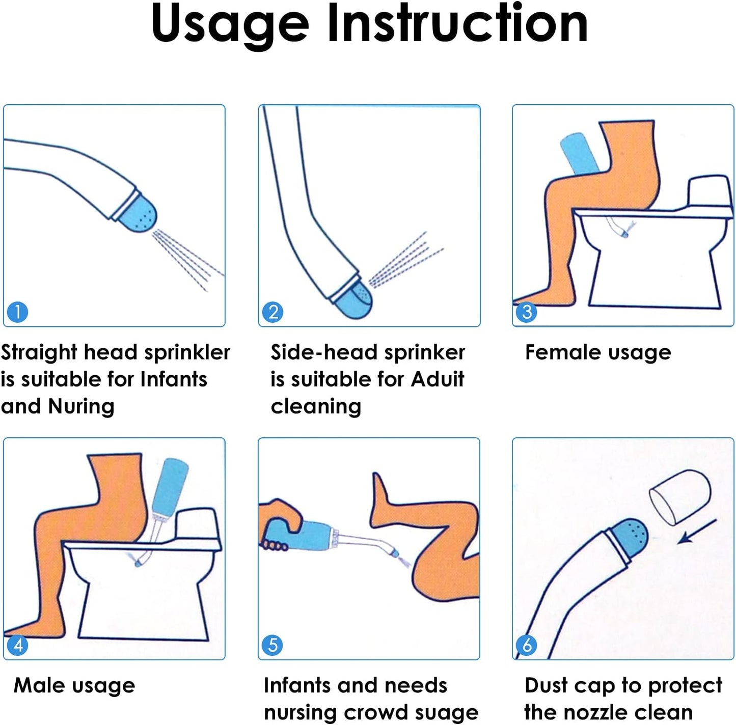 RUFCRIL Peri Bottle, Portable Travel Bidet with Carry Bag, TPE Material Can Be Boiled, 500ml Capacity with 2 Sealing Ring,Essentials for Postpartum Perineal Care, New Baby (Pack of 2)