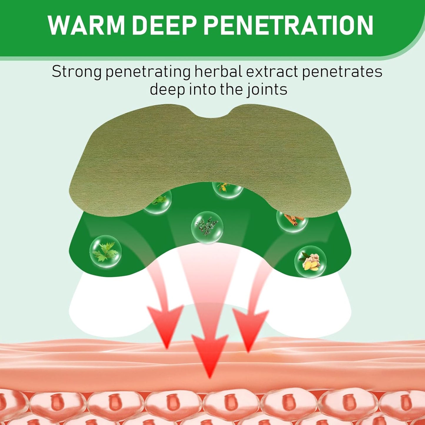 84Pcs Knee Patches, Warming Herbal Patches Wormwood Extract Sticker Heat Patches for Knee, Back, Neck, Shoulder