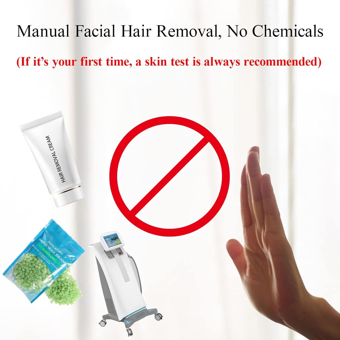 Ideal Swan Spring Hair Remover - 4 Pack Stainless Steel Spring Epilator - Facial Hair Remover for Women Face, Chin Hair, Upper Lip Hair, Spring Facial Hair Remover for Women Mustache