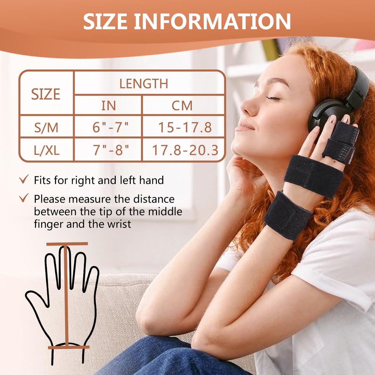 2 Finger Splint, Adjustable Finger Brace, Finger Metal Support for Broken Fingers, Mallet Finger Splints, Trigger Finger Straightener, Arthritis, Pain Relief, Injury, Fracture, Sprains(L/XL)