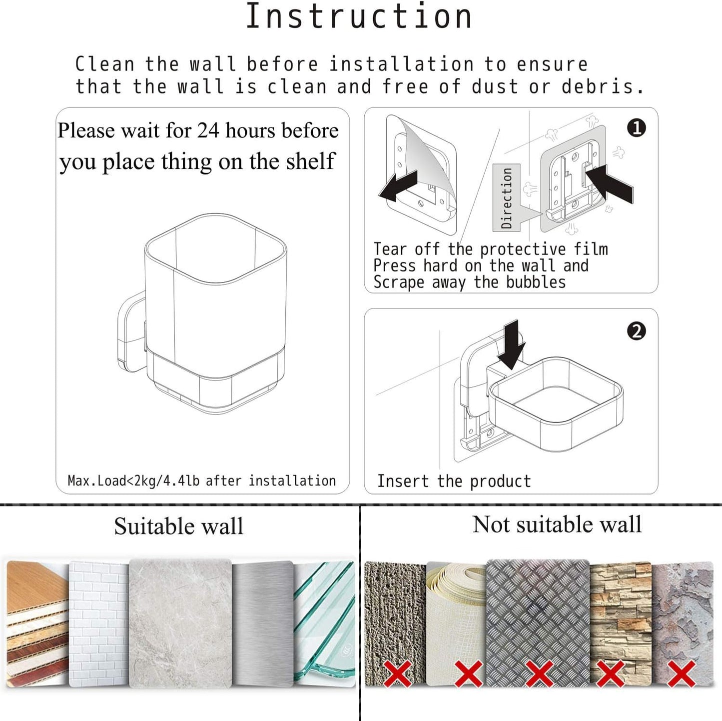 Wall-Mounted Tumbler and Toothbrush Holder, Wall Mounted Adhesive Hanging Electric Toothbrush Organizer Stand for Bathroom, No Drilling Required (Blue+Chrome, 3.93"X3.93"X2.97")