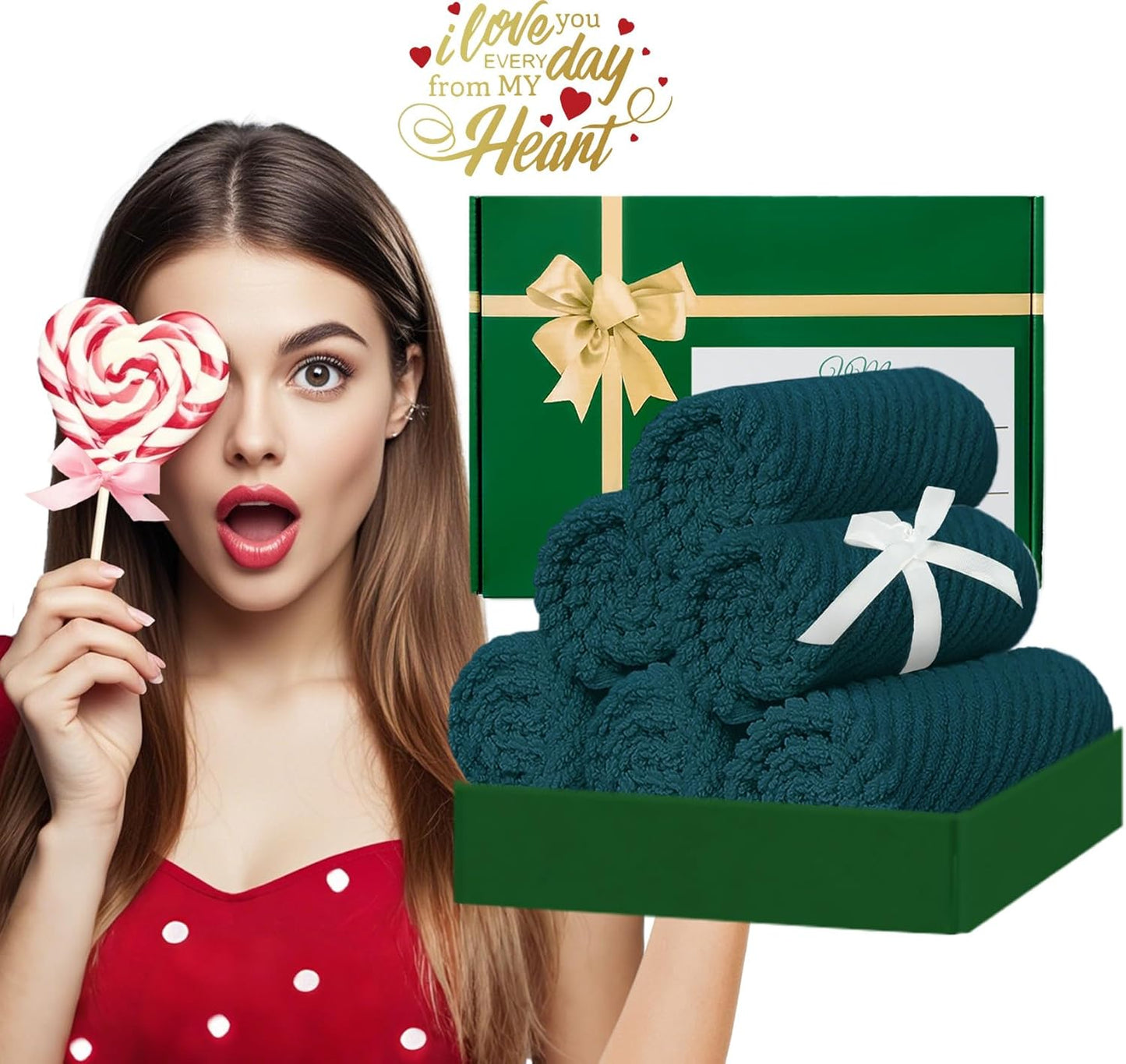 Face Towels for Bathroom, 6PC 13"x13" - 100% Cotton | Light Weight | Thick | Quick Dry | Soft | Absorbent, Fluffy Bathroom Hand Towels, Wash Cloths for Showering, Towel Gift Set, Deep Turquoise