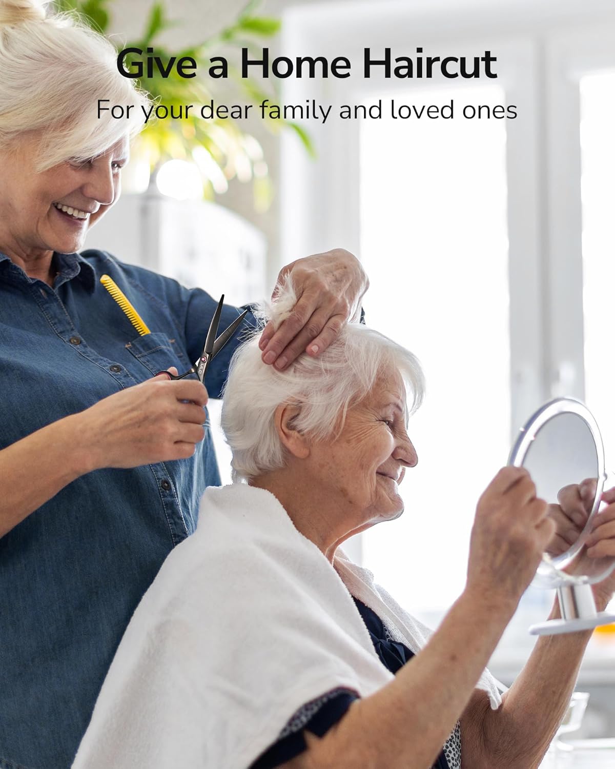 ULG Hair Cutting Scissors Thinning Shears Kit Professional Barber Hairdressing Texturizing Salon Razor Edge Scissor Japanese Stainless Steel 6.5 inch Black