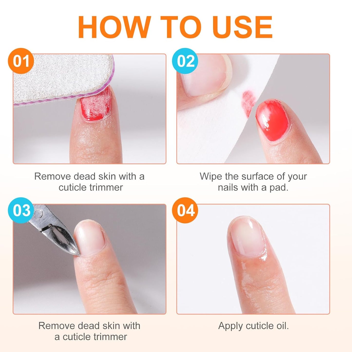 Nail Polish Remover Pads,100PCS Nail Polish Remover Wipes Fast Remove with Nutrition Oil Individually Wrapped Professional Nail Salon and Home Use