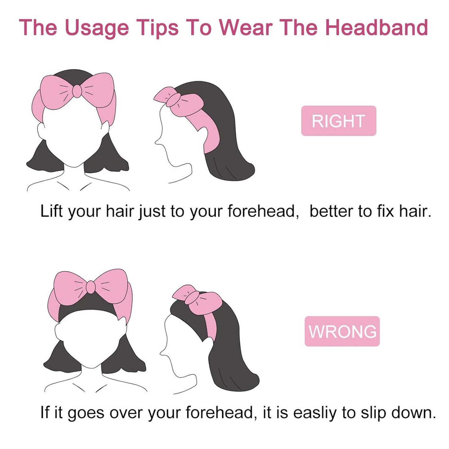 Casoty 6 Pieces Bow Hair Band Spa Headband for Washing Face Terry Cloth Makeup Headband for Face Washing Shower Skin Care Yoga Spa Party Supplies for Women Girls