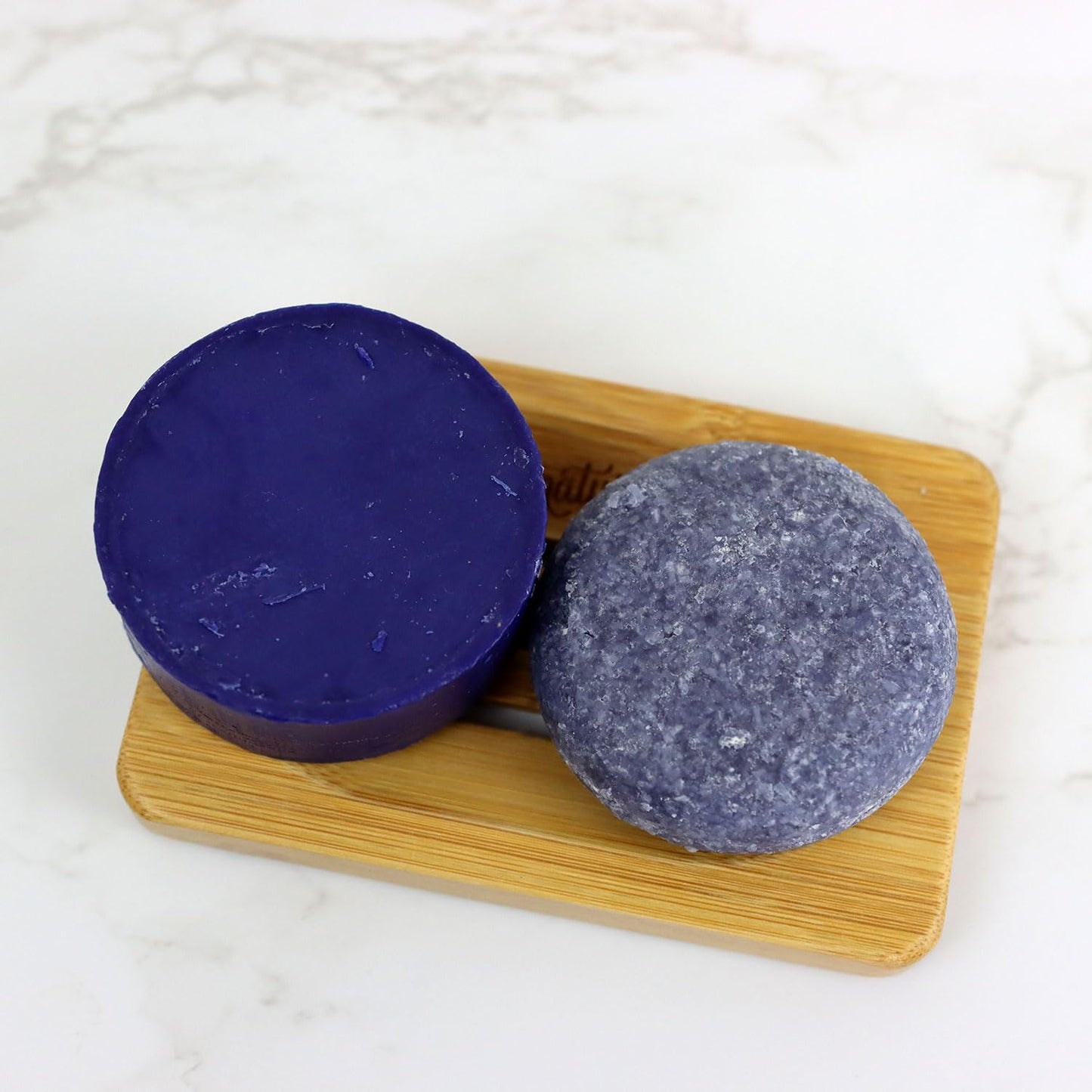 Naturel Toning Purple Shampoo and Conditioner Bar Set with Biotin for Blonde or Grey Hair, Shampoo Bar and Conditioner Bar for Blonde or Grey Hair, Vegan and Cruelty Free, Zero Waste, Made in USA