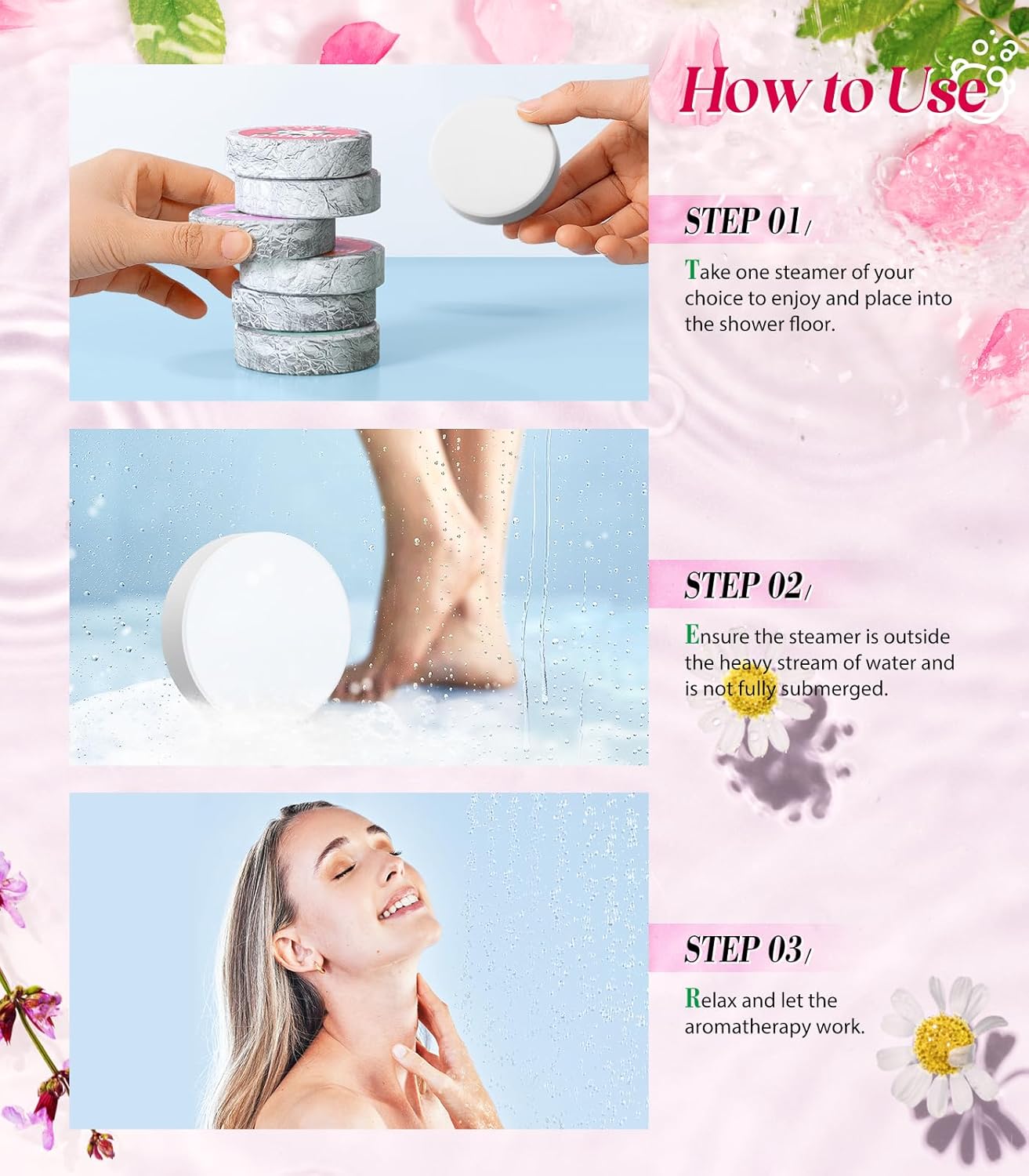 POPCHOSE Shower Steamers Aromatherapy - Self Care & Home SPA Relaxation, 8 Scents Gifts for Women, Mom, Grandma, Wife and Daughter, Birthday Gifts for Women and men, Stocking Stuffers for Teens Adults