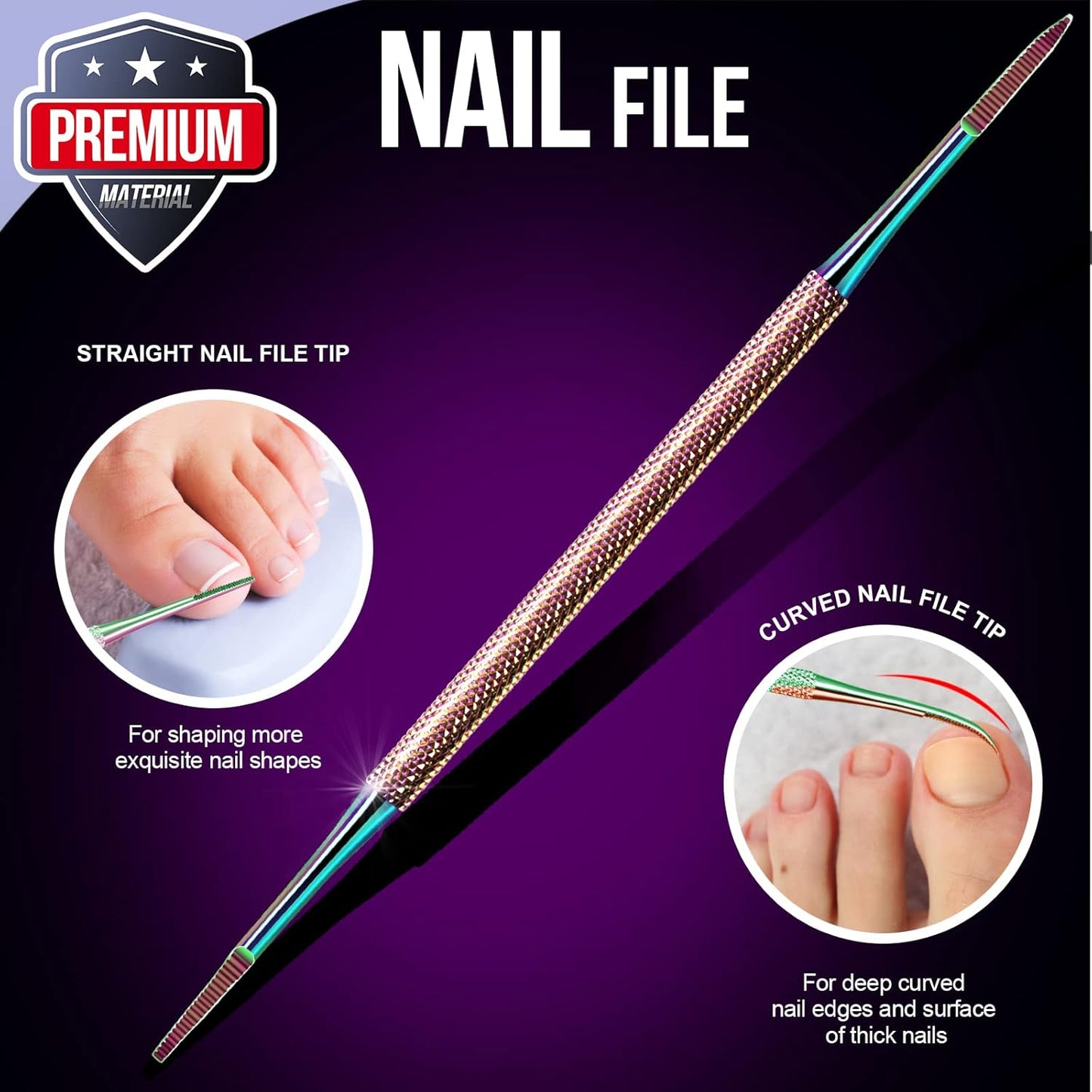 FANDAMEI Cuticle Kit, 4 PCS Nail Care Kit, Manicure Pedicure Tools, Nail Cuticle Nippers, Ingrown Toenail Tools Kit, Toenail File and Lifters Stainless Steel, Nail Lifter, Nail Cuticle Pusher