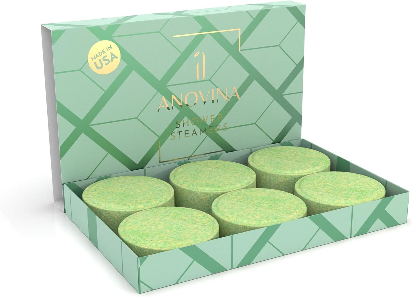 Anovina Eucalyptus & Menthol Shower Steamers β Aromatherapy Shower Tablets with Soothing Vapors β Made in USA β Shower Bomb Gift Set for Men & Women