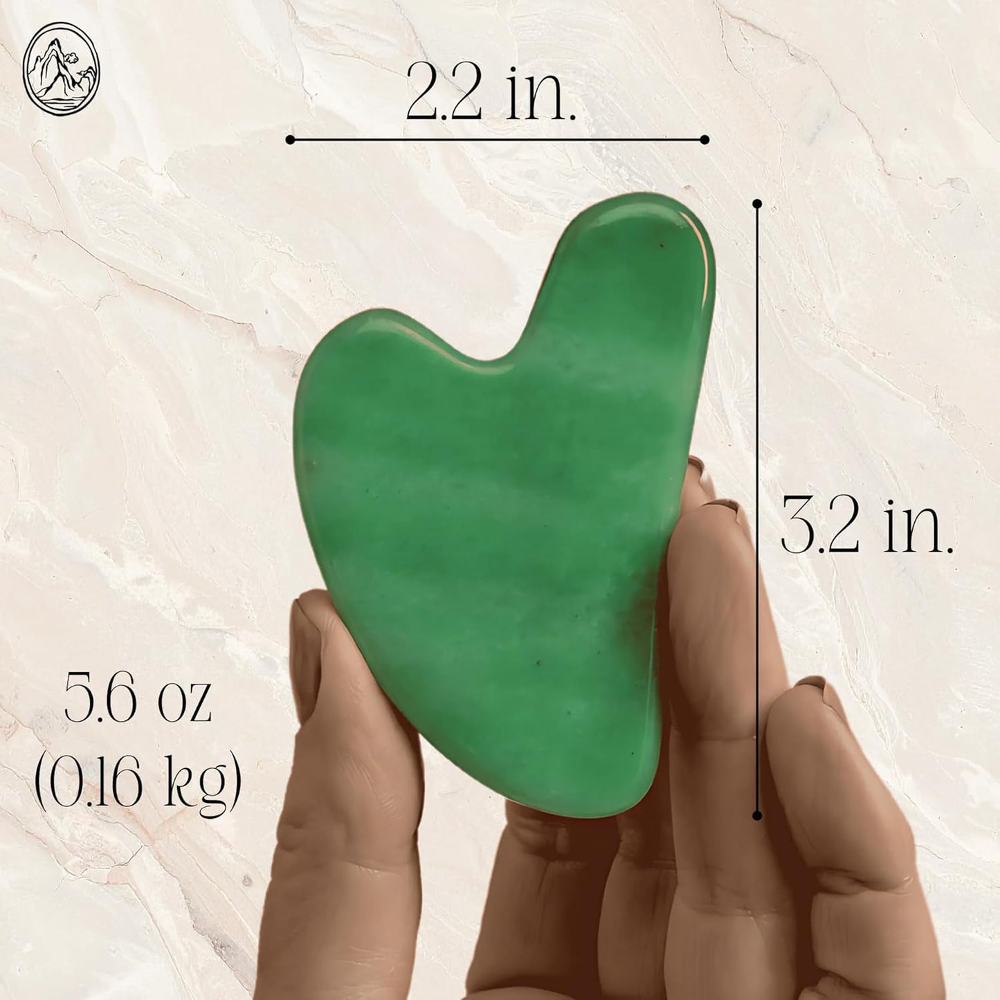 Mount Lai Jade Gua Sha Facial Tool – The Stone of Eternal Youth – 100% Genuine Jade Stone Face Sculpting Tool for Lymphatic Drainage, Puffiness Reduction & Timeless Radiance