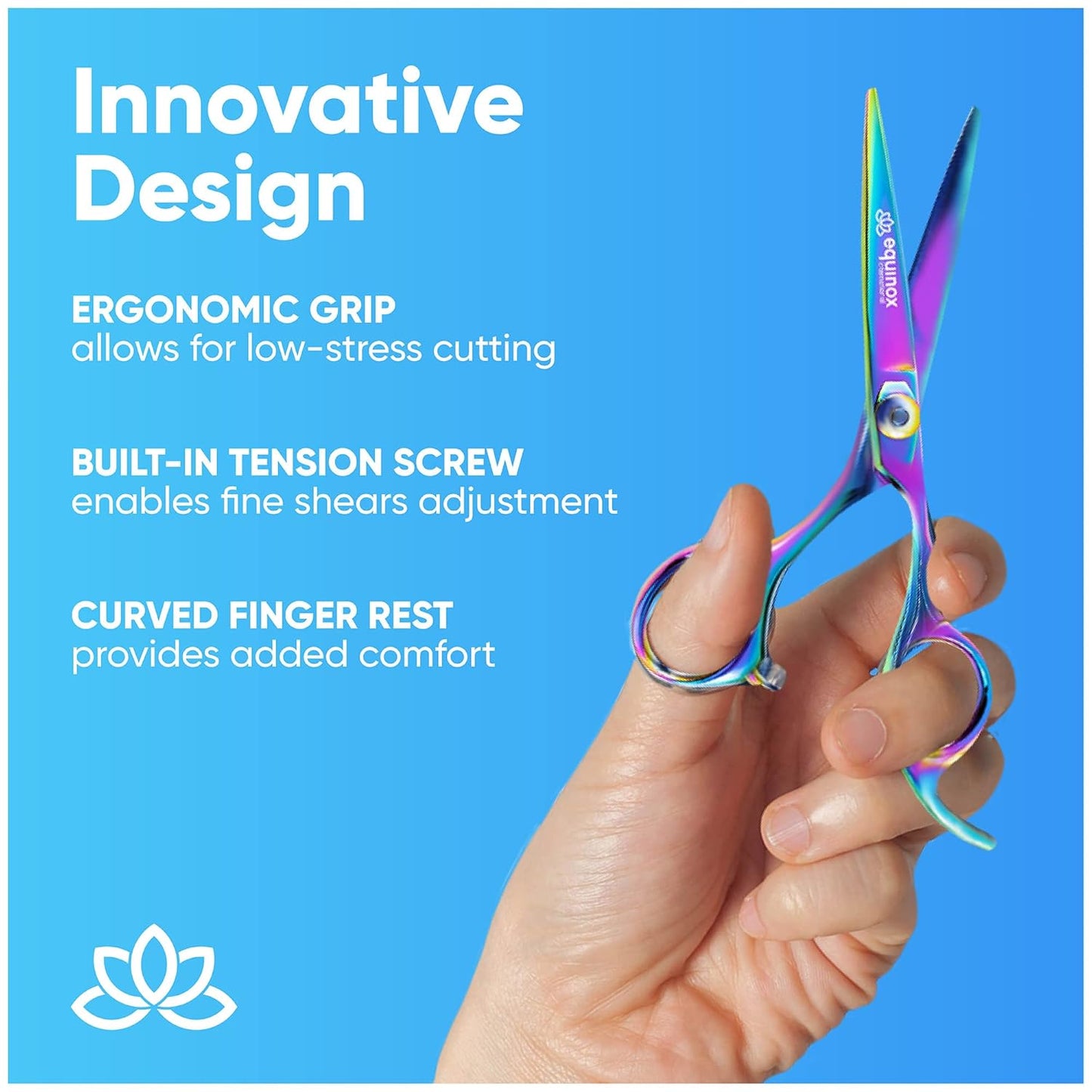 Equinox Razor Edge Series Professional Hair Scissors - 6.5” Premium Japanese Stainless Steel Hair Cutting Scissors, Hair Shears, Hair Razors for Hair Cutting, Barber Accessories & Hair Salon Supplies