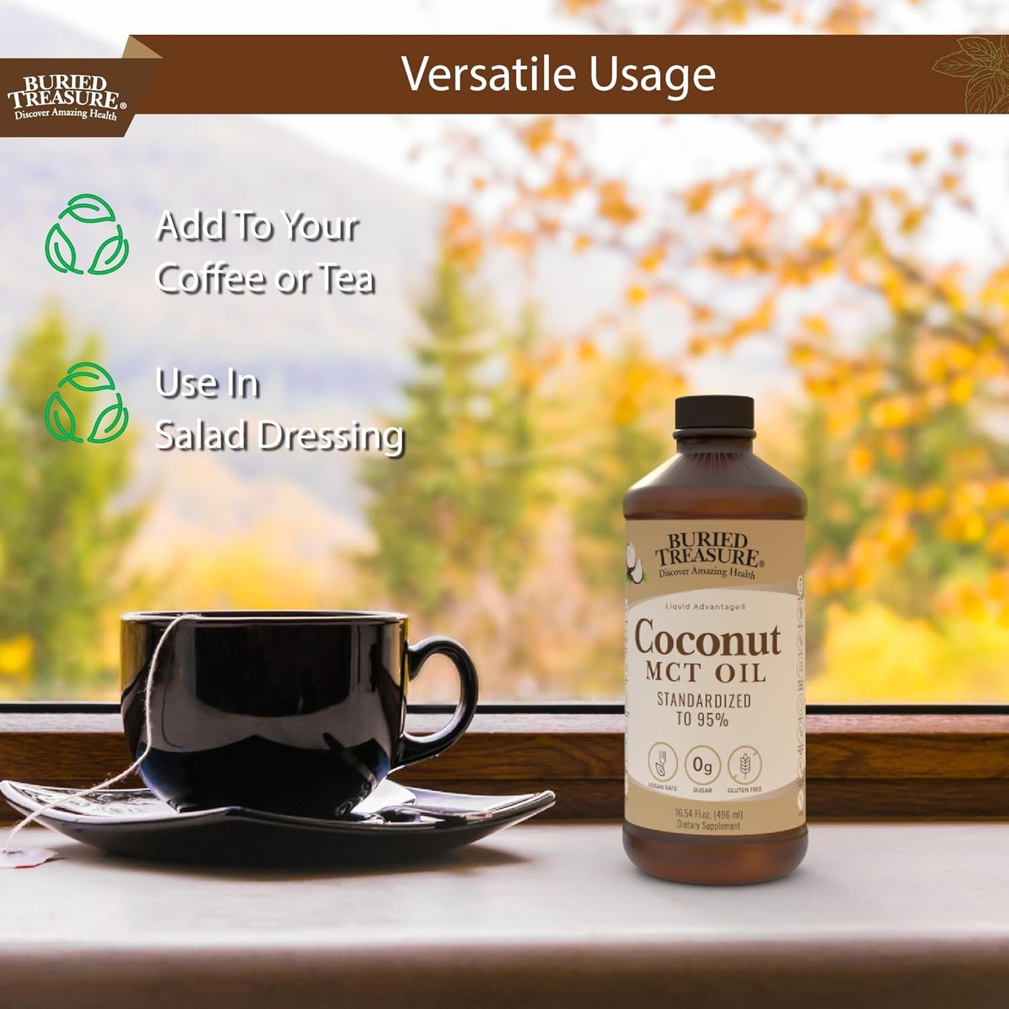 Buried Treasure MCT Coconut Oil, 16.54 Fl Oz (Pack of 1)