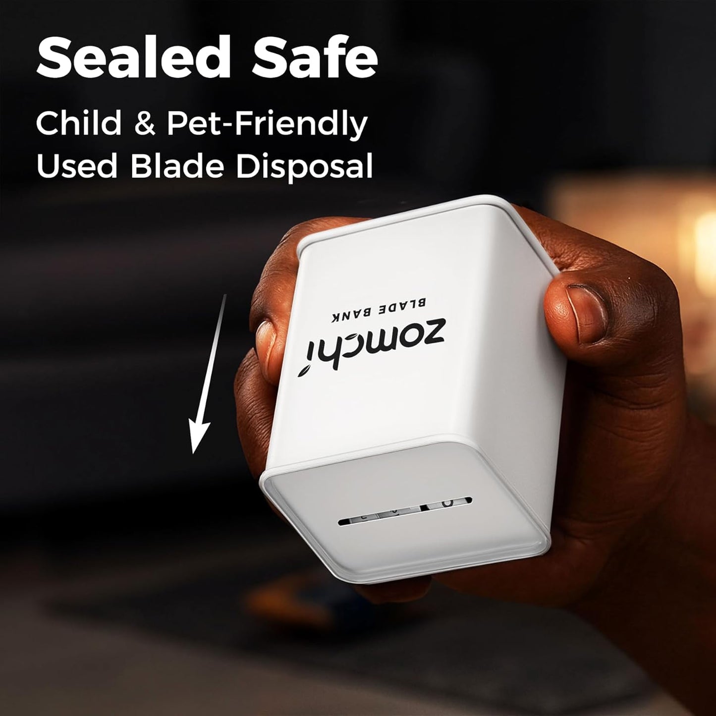 ZOMCHI Razor Blade Bank for Safety Razor Blade Storage, White