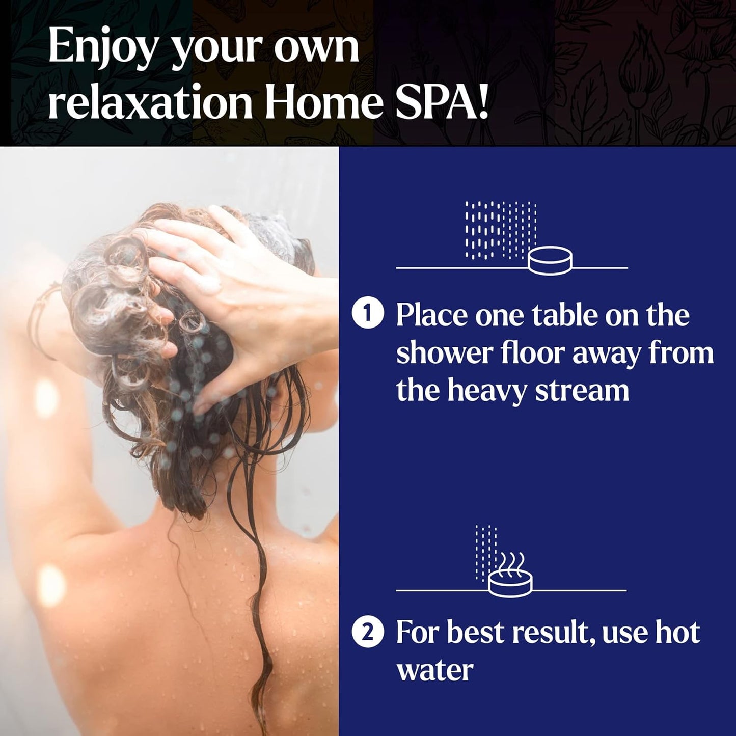 Miracle Made Variety Pack Aromatherapy Shower Steamers – Essential Oil Shower Bombs for Relaxation, Nasal Relief & Daily Self-Care – 6 Shower Melt Tablets with Dried Flowers