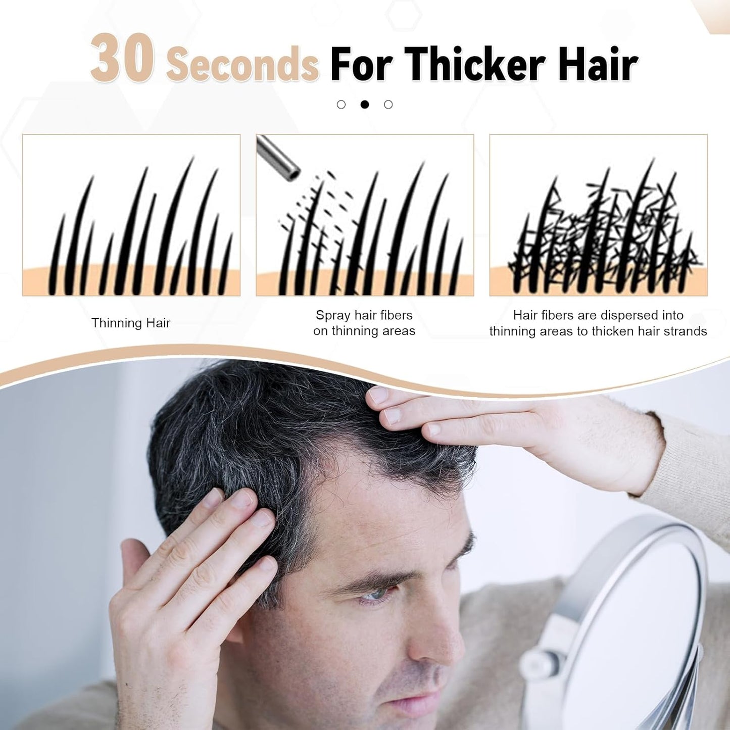 Refillable Powder Spray Bottle for Hair Building Fibers, Dry Shampoo & Cosmetic Powders - Leak-Proof Hair Fiber Applicator with Precision Nozzle, Portable Powder Dispenser for Men and Women 