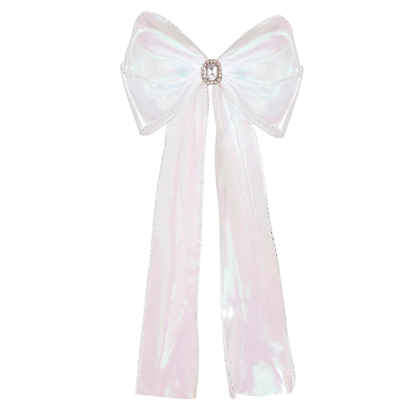 Elegant Hair Bow Set Sweet Styles with Crystal and Pearl Accents Fashion Hair Clips for Girls (White/Pink/Lavender)