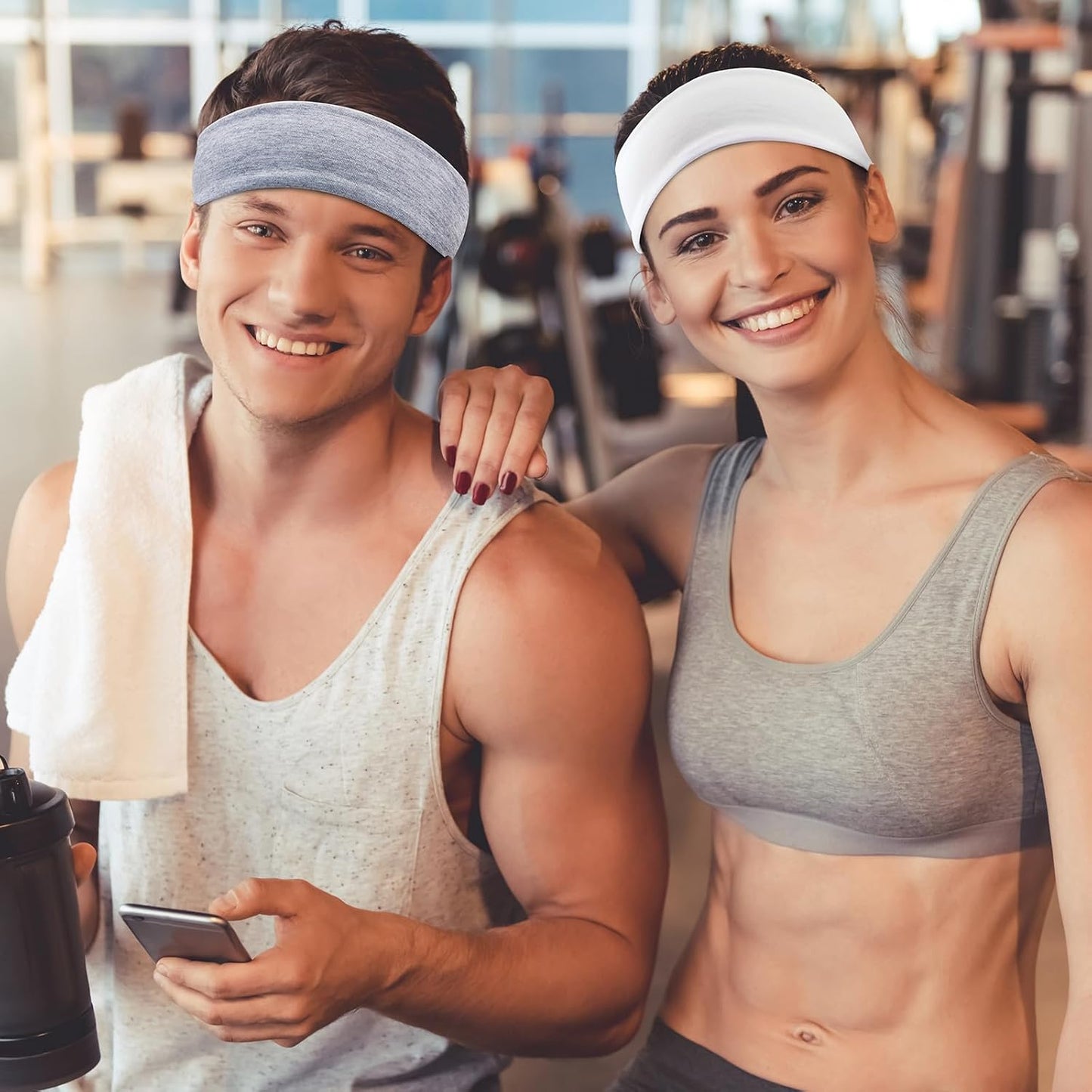 Headbands for Women Non Slip Sports Hair Bands for Women's Hair Stretchy Workout Yoga Running Sweatbands for Women,Pack of 8