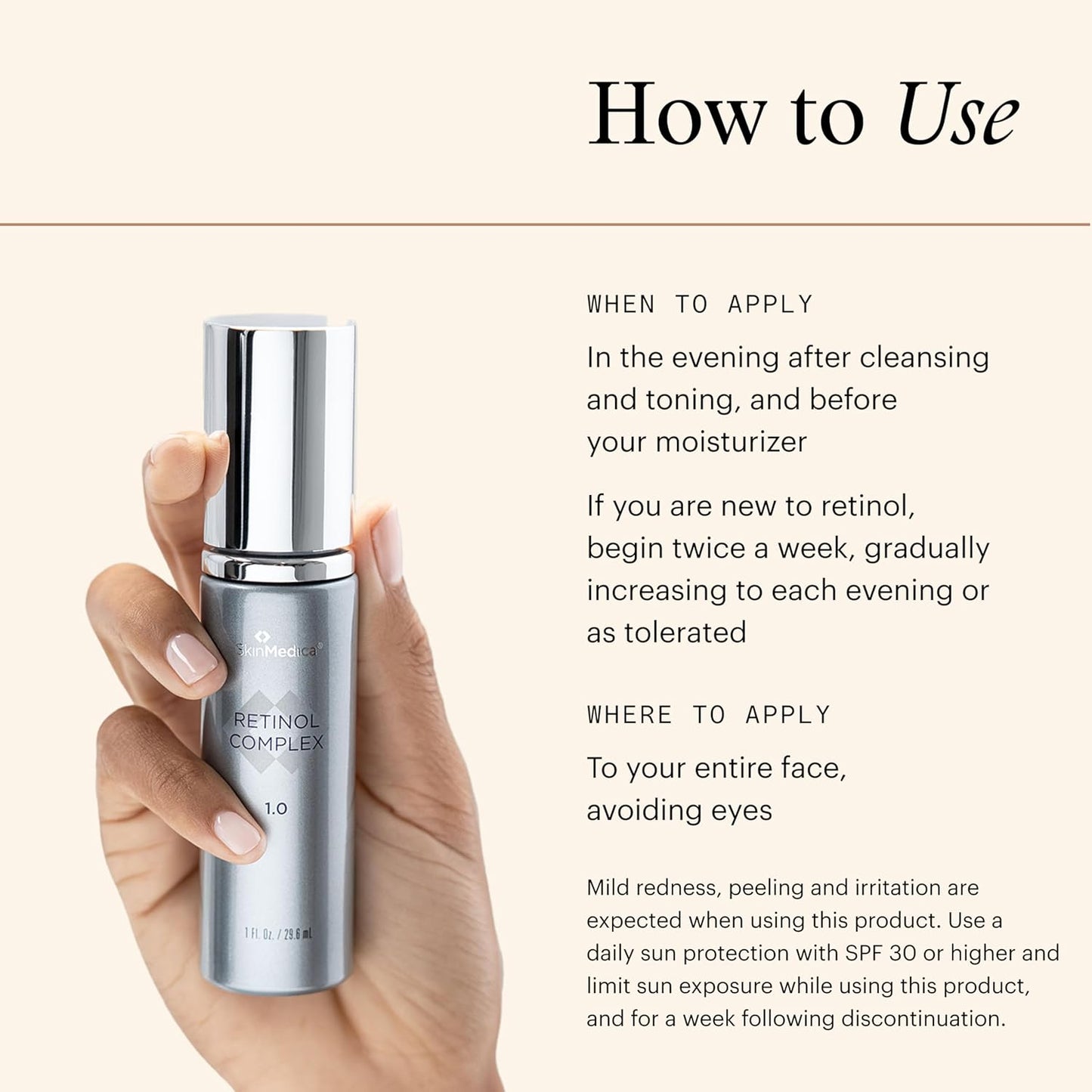 SkinMedica Retinol 0.5 Complex - Retinol Serum for Face, Age-Defying Advanced Retinol Cream That Renews Skin and Diminishes the Appearance of Fine Lines and Wrinkles, 1 Fl Oz