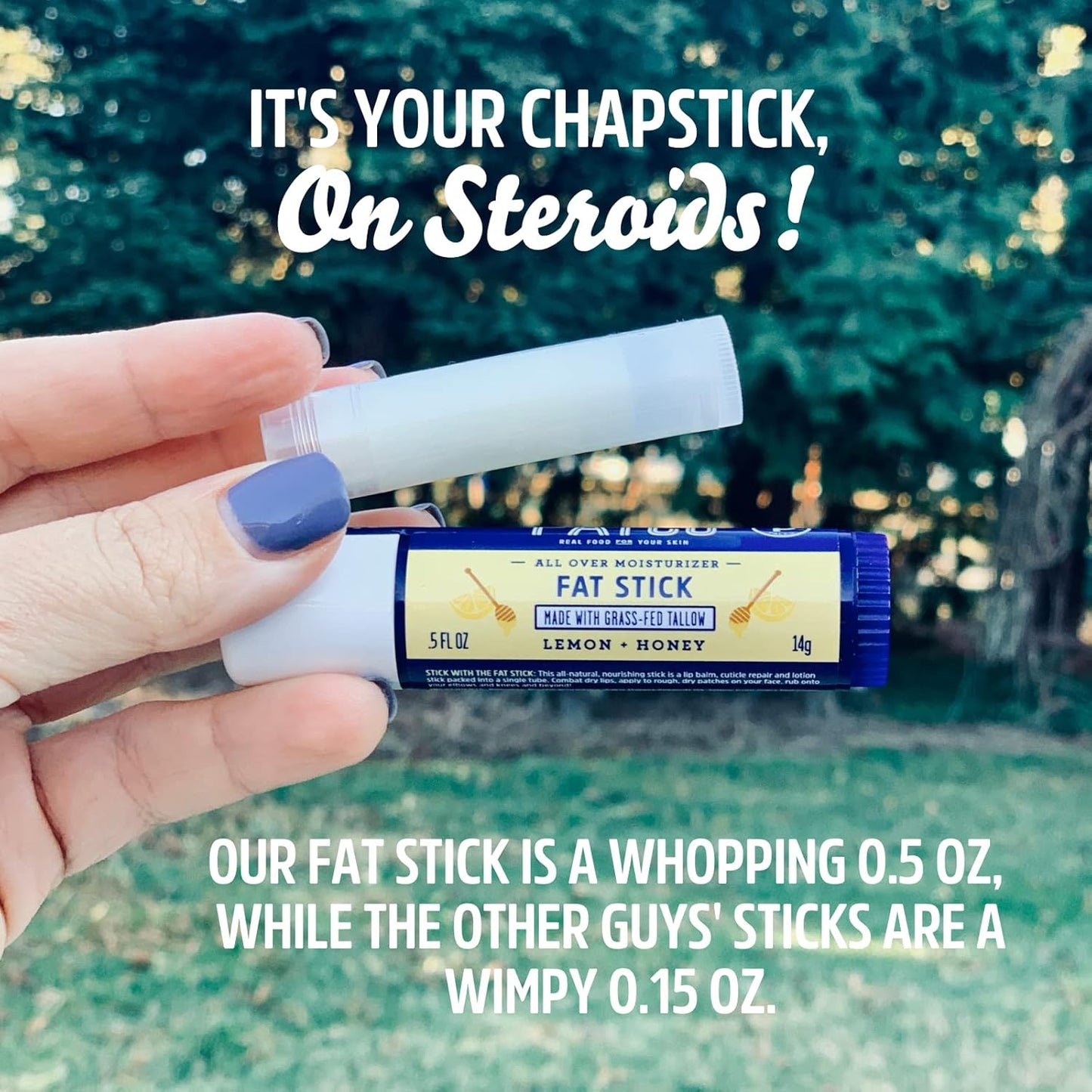 FATCO Fat Stick and All Purpose Moisturizing Stick for Dry Areas on your Face, Lips, and Body - Lemon + Honey (2-Pack)