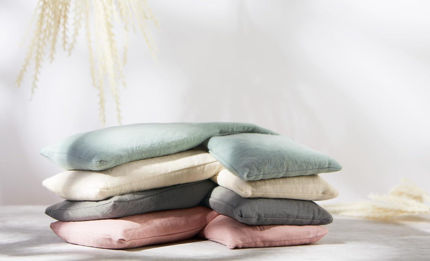 Bucky Linen Hot & Cold Body Wrap, Natural Buckwheat Filling, Cream, 16x5-inch