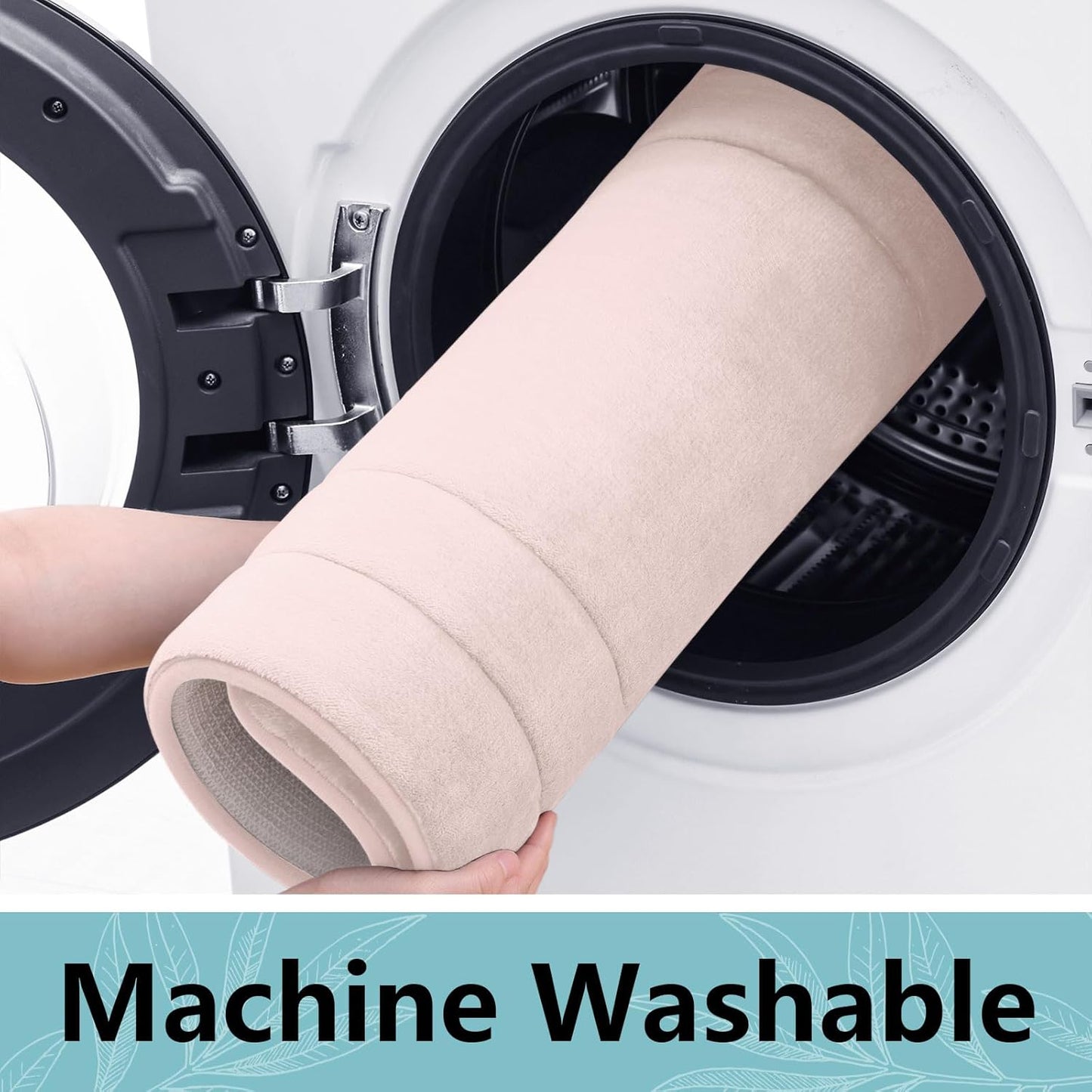 Arotive Memory Foam Bathroom Rug Mat 47x24, Ultra Soft and Absorbent Bath Mat, Machine Wash Dry, Comfortable Bath Rug Carpet for Bathroom Floor, Tub and Shower, Pink