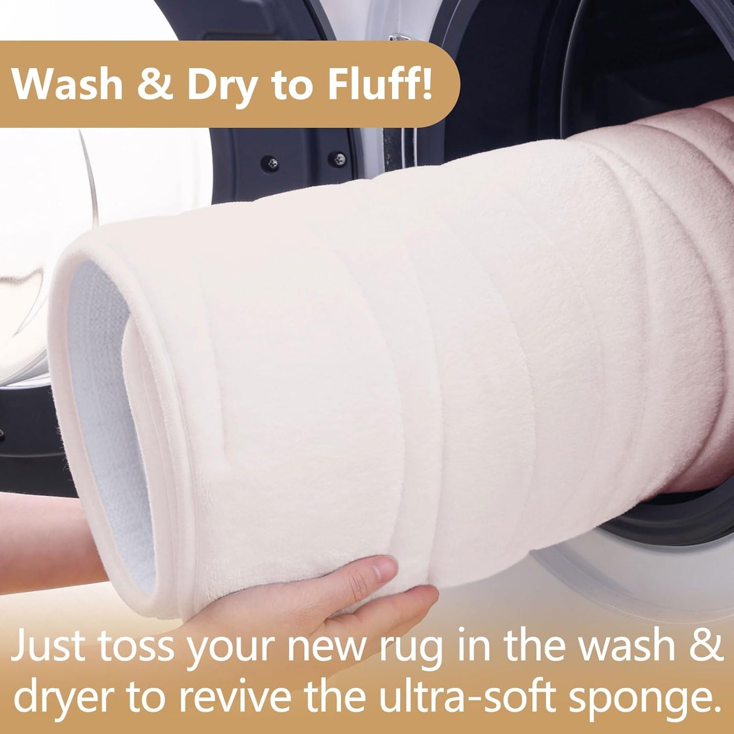 Buganda Memory Foam Bathroom Rug Mat 44x24, Extra Soft and Absorbent Bath Mats, Non-Slip and Machine Washable Bath Rugs for Bathroom Floor,Tub and Shower, Light Pink