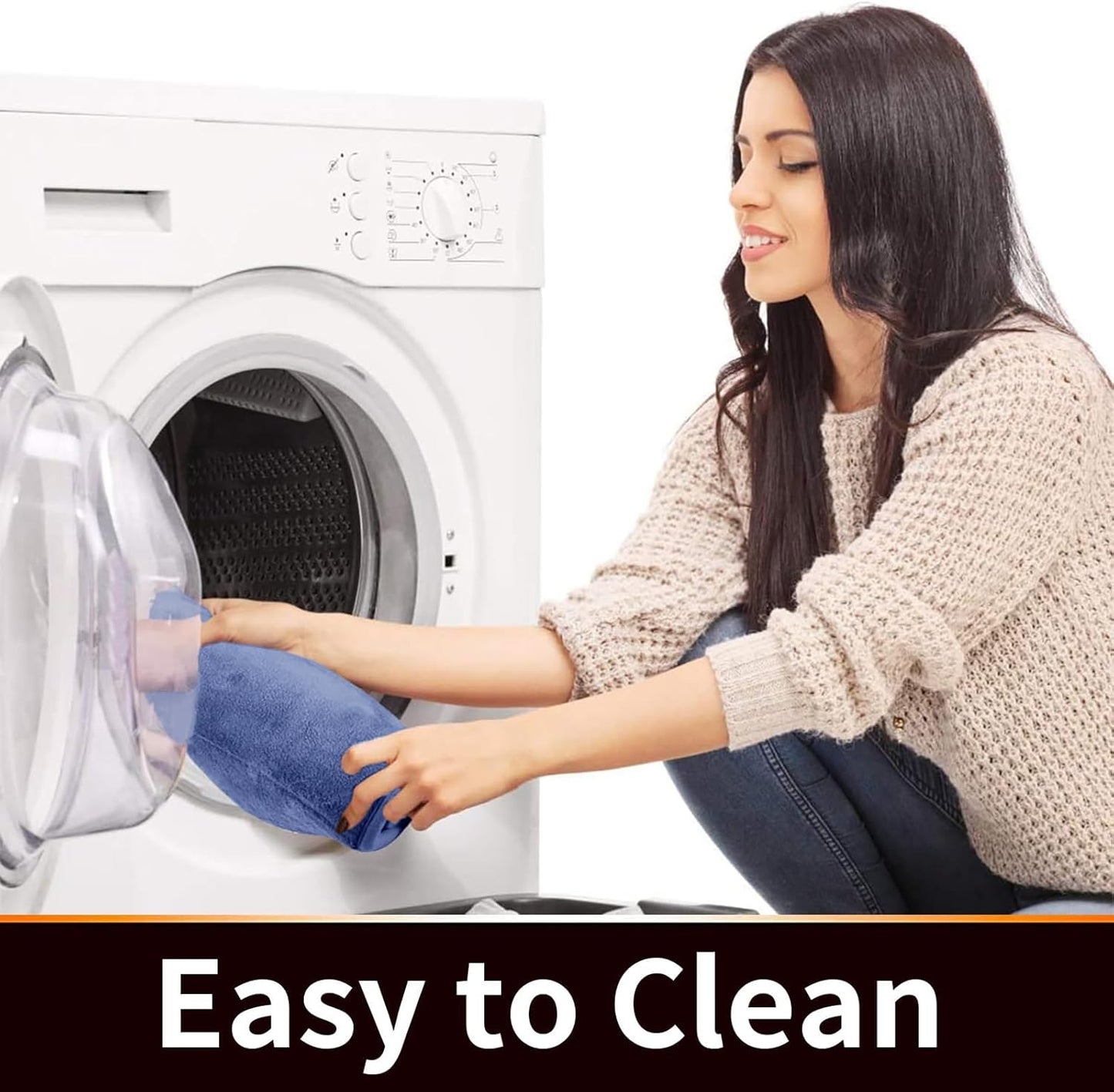 Yimobra Memory Foam Toilet Bath Mat U-Shaped, Soft and Comfortable, Super Water Absorption, Non-Slip, Thick, Machine Wash and Easier to Dry for Bathroom Commode Contour Rug, 24 X 20 Inches, Navy Blue