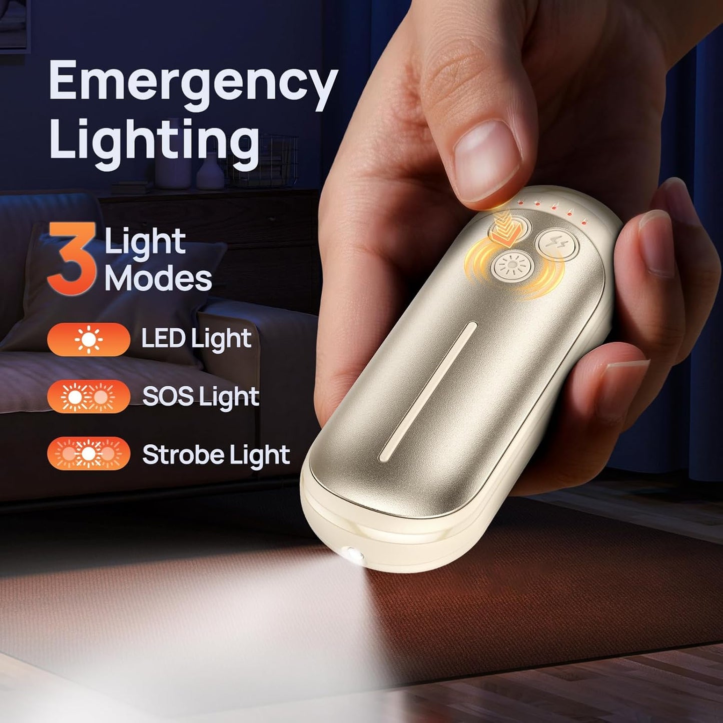 Rechargeable Hand Warmers 2 Pack, 6000mAh Electric Hand Warmer Rechargeable, 2 in 1 Portable Hand Warmers with AI Smart Chips, Outdoor, Hunting, Camping for Family for Christmas