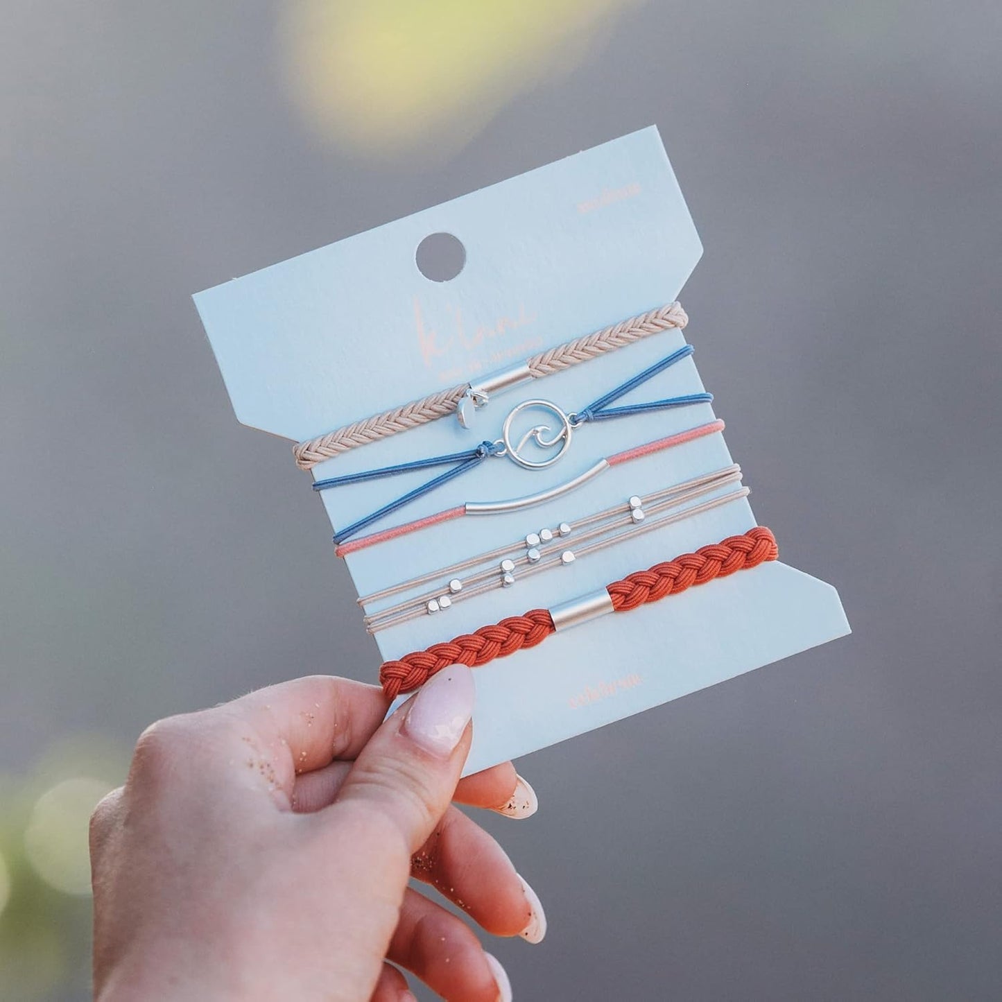 K'lani Hair Tie Bracelets for Women - Elastic Hair Bands That Double as Stylish Jewelry - Celebrate - Small