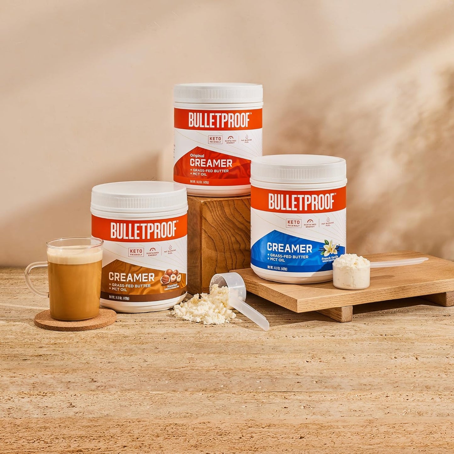 Bulletproof Original Creamer, 29.6 Ounces, Keto Coffee Creamer with MCT Oil and Grass-Fed Butter, Value Offering