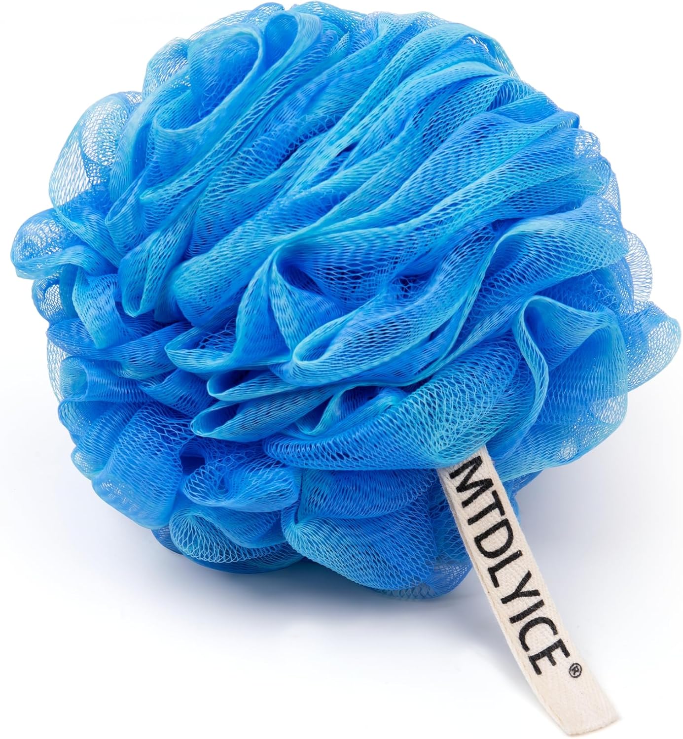 Loofah Sponge, XXL Large Loofah 100g 4 Pack, Bath Sponge Soft Mesh Shower Loofah for Men, Body Scrub, Shower Pouf Bath Accessories, for Body Wash, Soap (Blue)