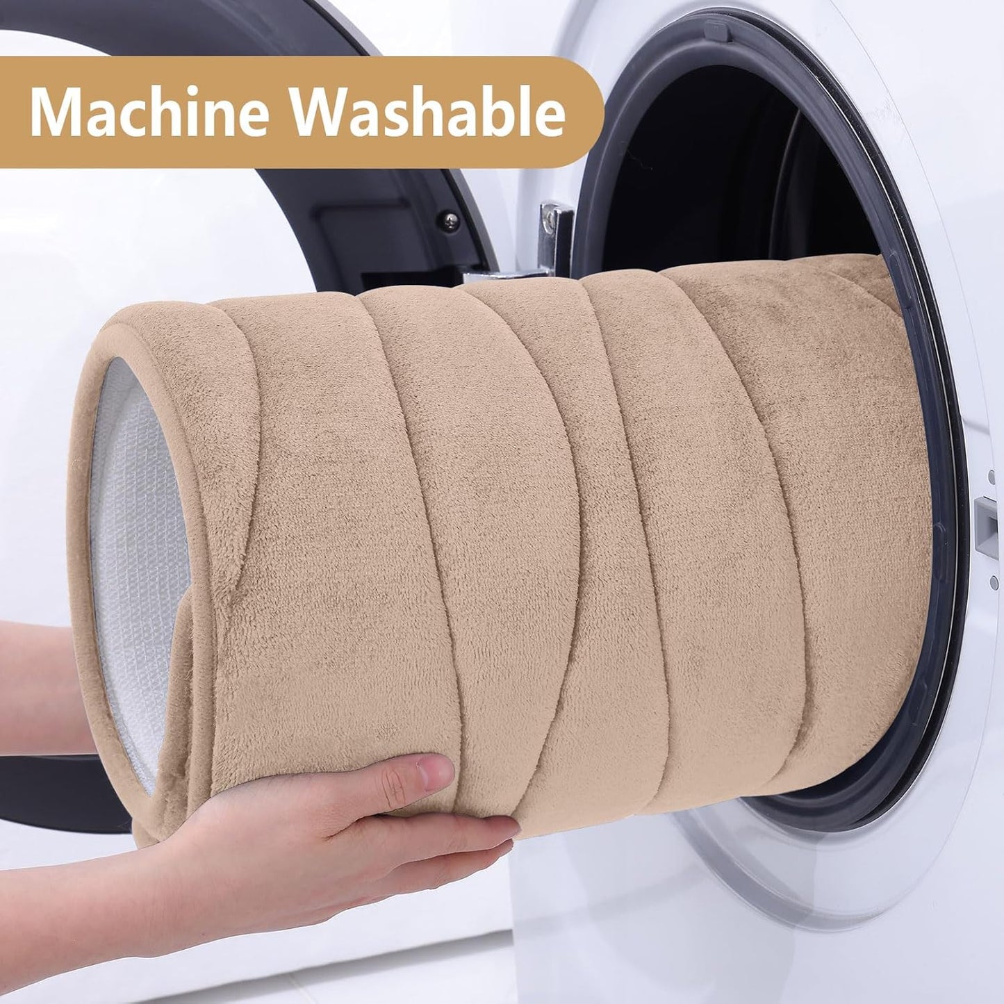 Buganda Memory Foam Bathroom Rug Mat 24x16, Extra Soft and Absorbent Bath Mats, Non-Slip and Machine Washable Bath Rugs for Bathroom Floor,Tub and Shower, Dark Beige