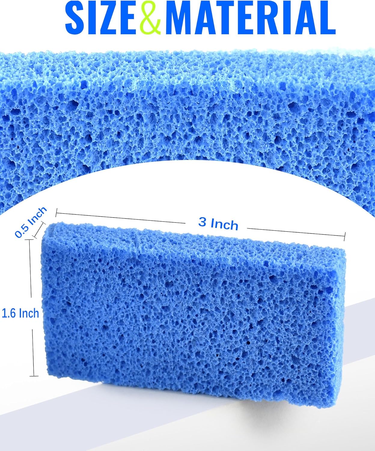 Maryton New Sharper Pumice, Professional Pedicure Tools Foot Scrubber Salon Disposable Pumice Stone Callus Remover for Feet, 40Pcs (Blue)