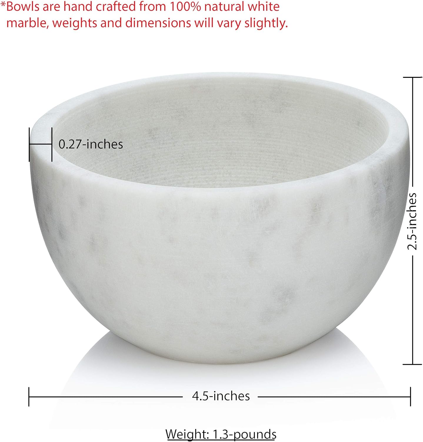 Beau Brummell The Original Marble Shaving Soap Bowl Handmade from 100% Natural Marble with Interior Grooves for Maximum Lather | Heat Retaining Stone Provides a Luxurious Hot Shave Experience