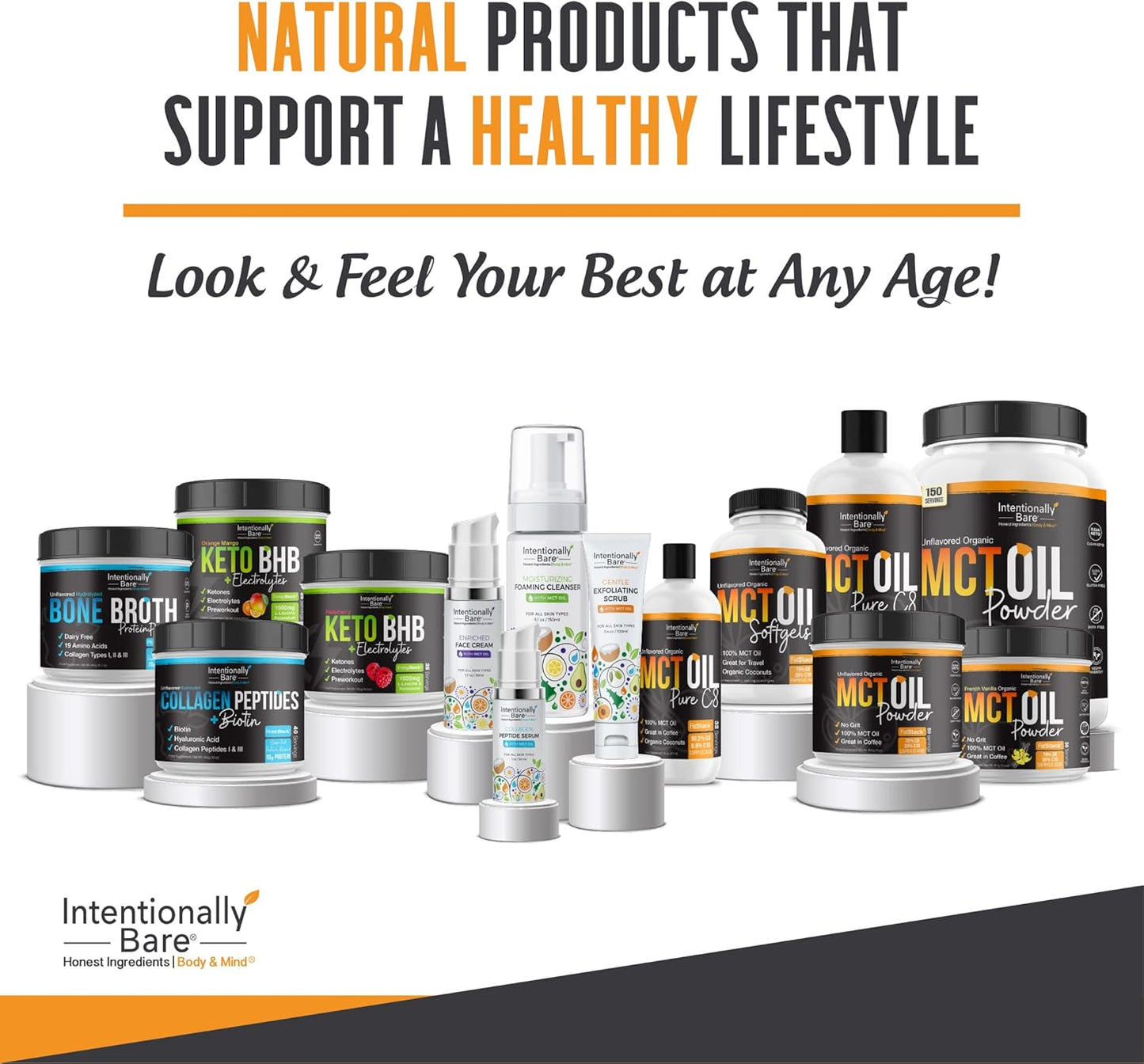 Intentionally Bare Organic MCT Oil Capsules - 70% C8 MCT Oil & 30% C10 MCT Capsules Unflavored for Keto Low Carb and Paleo Diet - Coconut C8 & C10 for Energy Mood & Focus - Non-GMO 300 Soft Gels