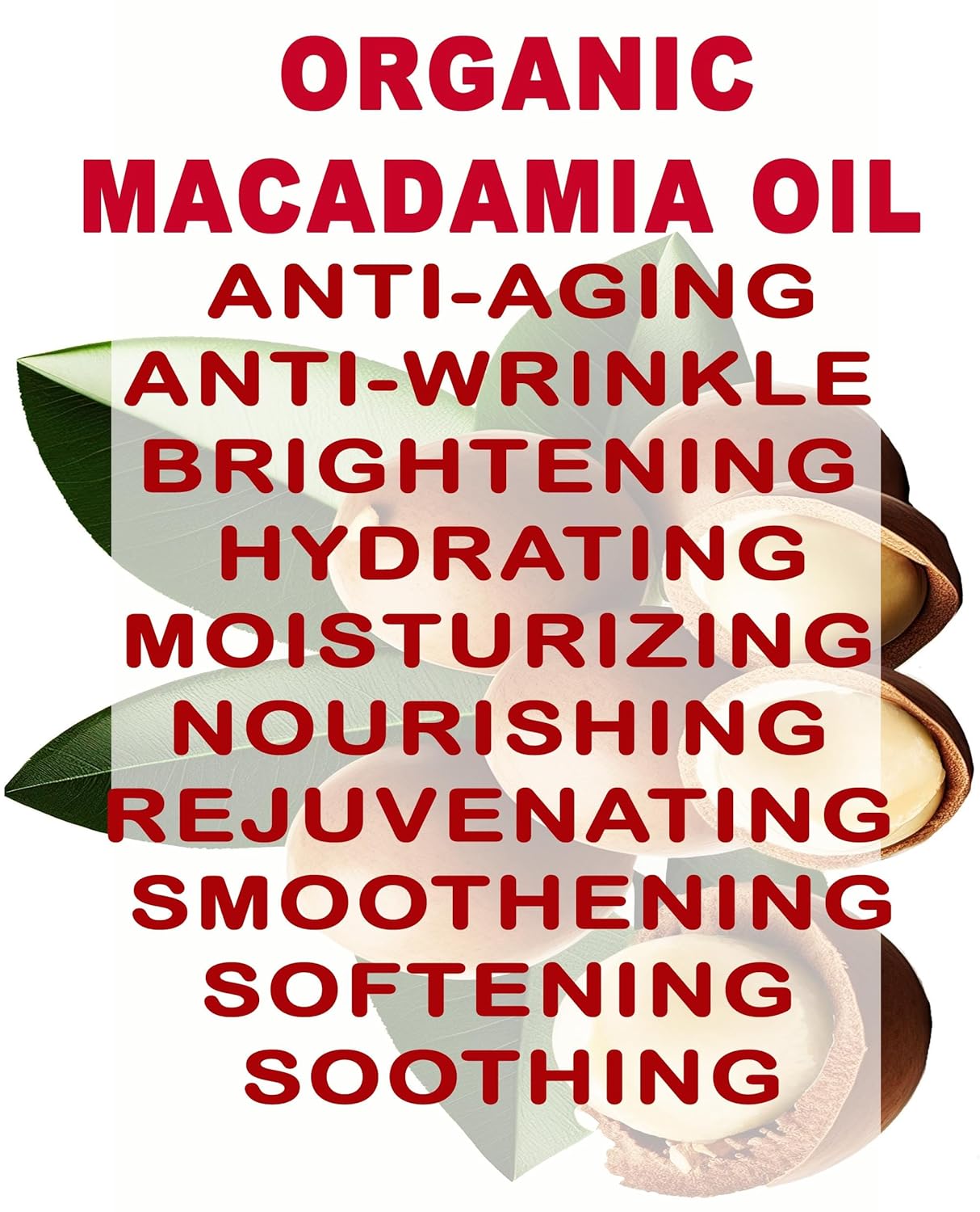 Botanical Beauty Organic MACADAMIA OIL 100% Pure Natural VIRGIN UNREFINED Cold-Pressed Carrier Oil for Face, Skin, Body, Hair, Lip, Nails. Rich in Vitamin E (1 Fl Oz)