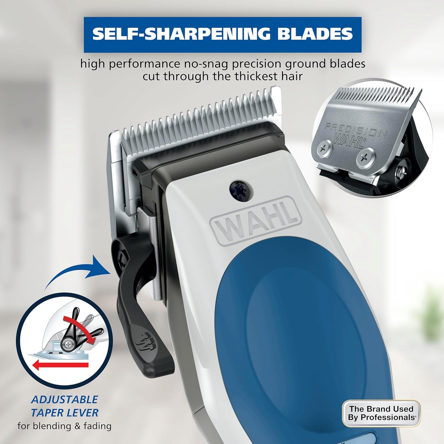 Wahl Lithium Ion Color Pro Rechargeable Cordless Hair Clippers for Men with Smart Charge Technology and Battery Hair Trimmer for Convenient at Home Haircutting & Touch Ups - Model 3026594