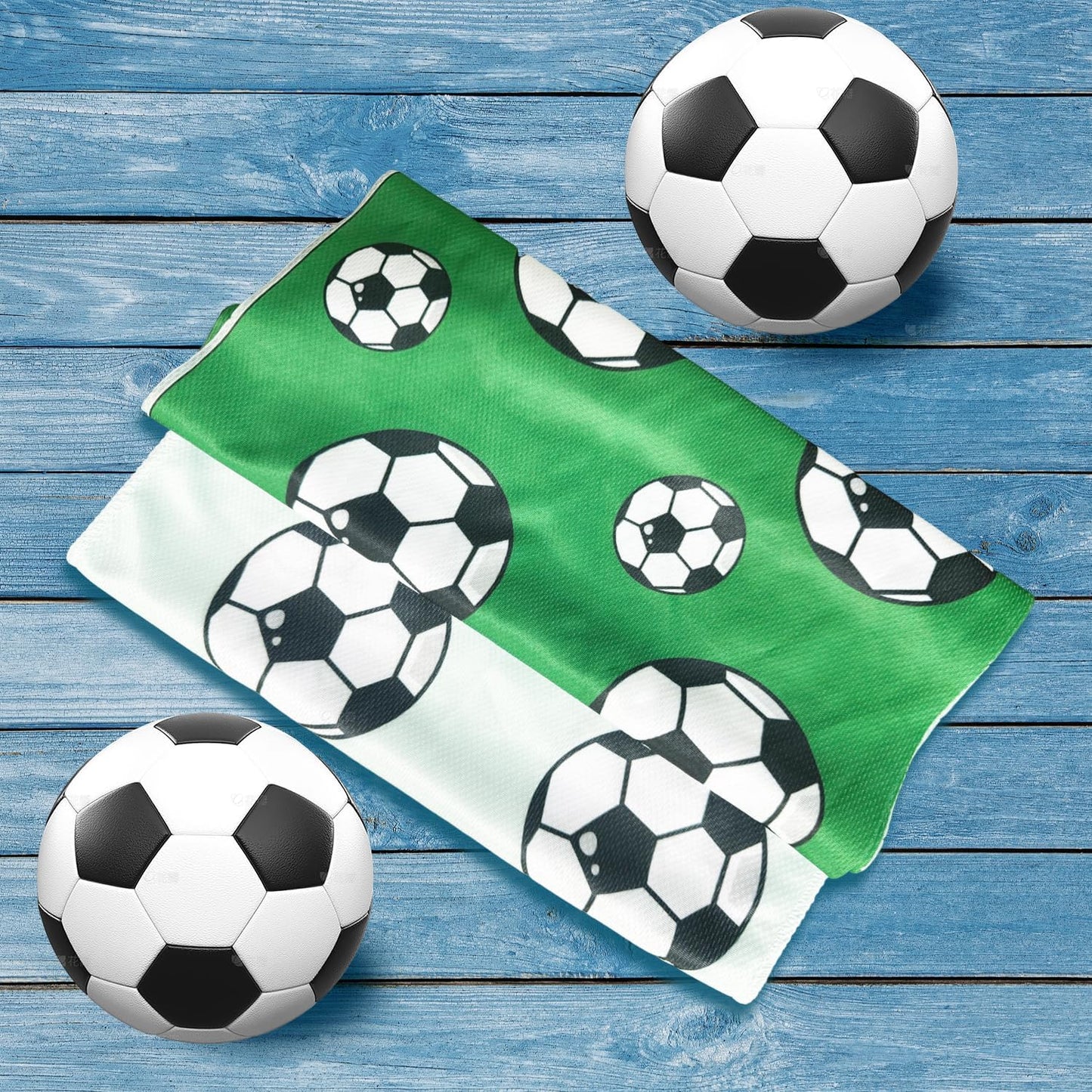 OPSO Softball Cooling Towel Set, 40 x 12 inches, 12 Pack, Microfiber Sports Towels for Baseball, Soccer, Golf LCE Towel Microfiber Sports Towels for Player (Soccer)